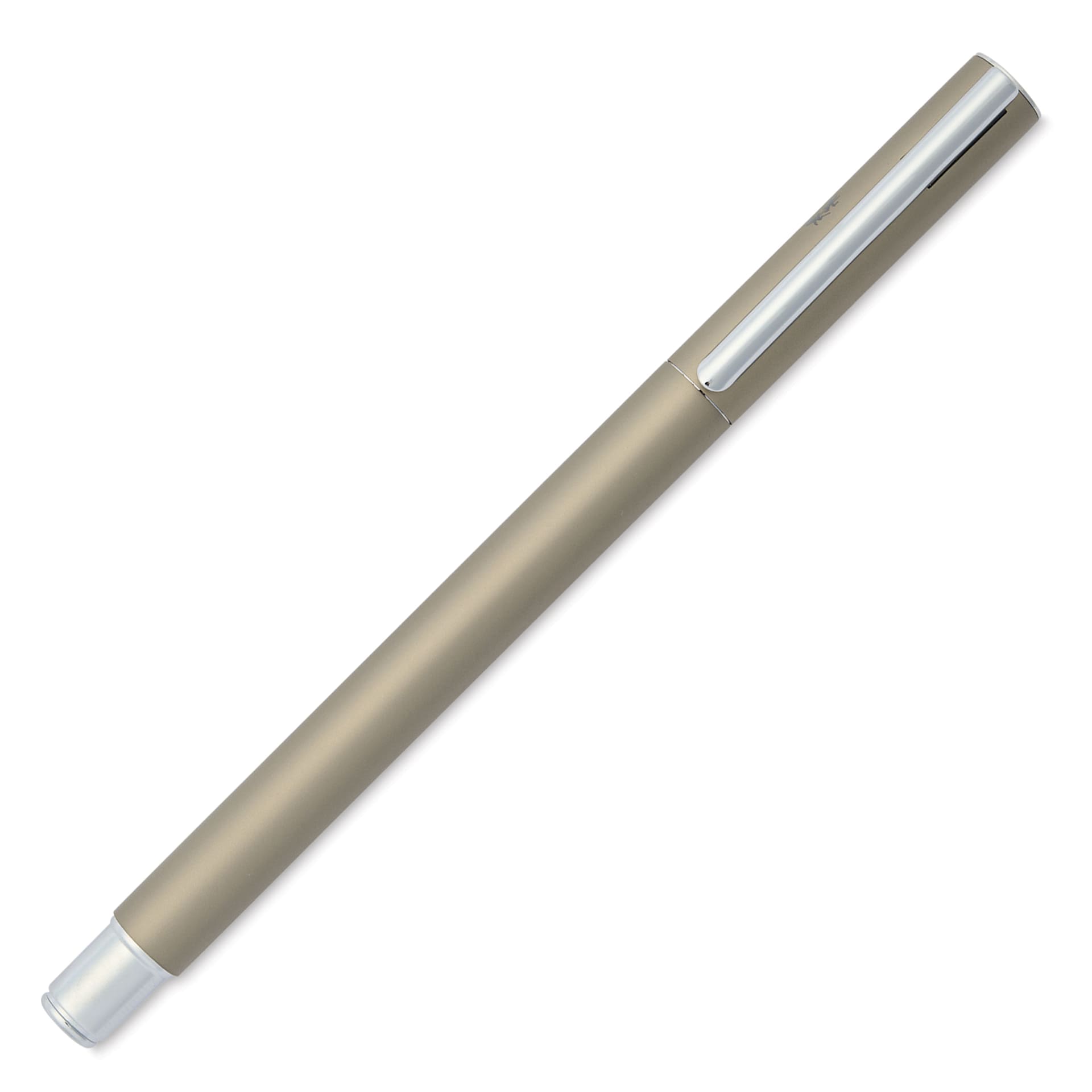 Faber-Castell Neo Slim Fountain Pen - Stainless Steel, Matte, Fine Tip - with cap on