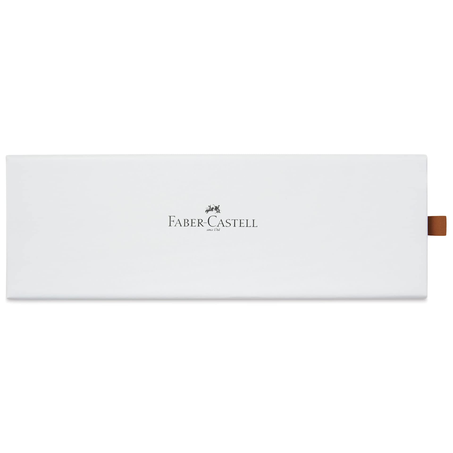 Faber-Castell Neo Slim Fountain Pen - Stainless Steel, Matte, Broad Tip - back of gift box