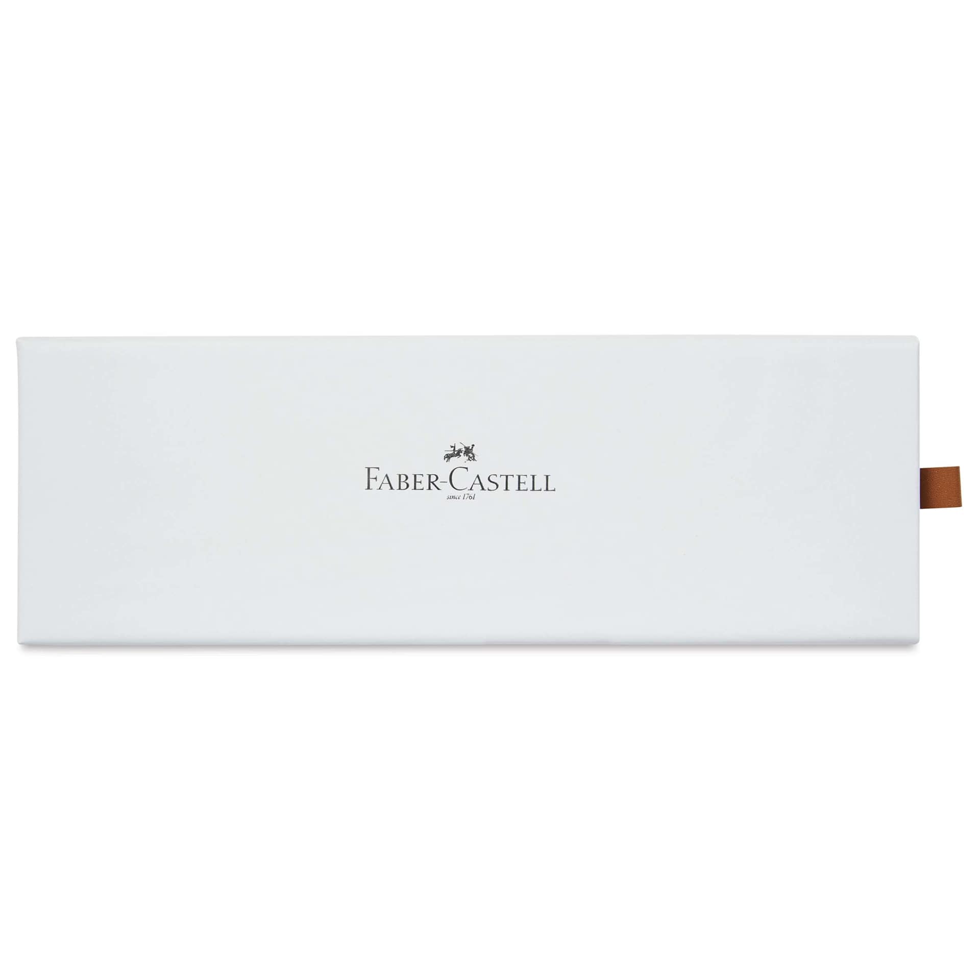 Faber-Castell Neo Slim Ballpoint Pen - Aluminum Dark Blue, back of gift box
