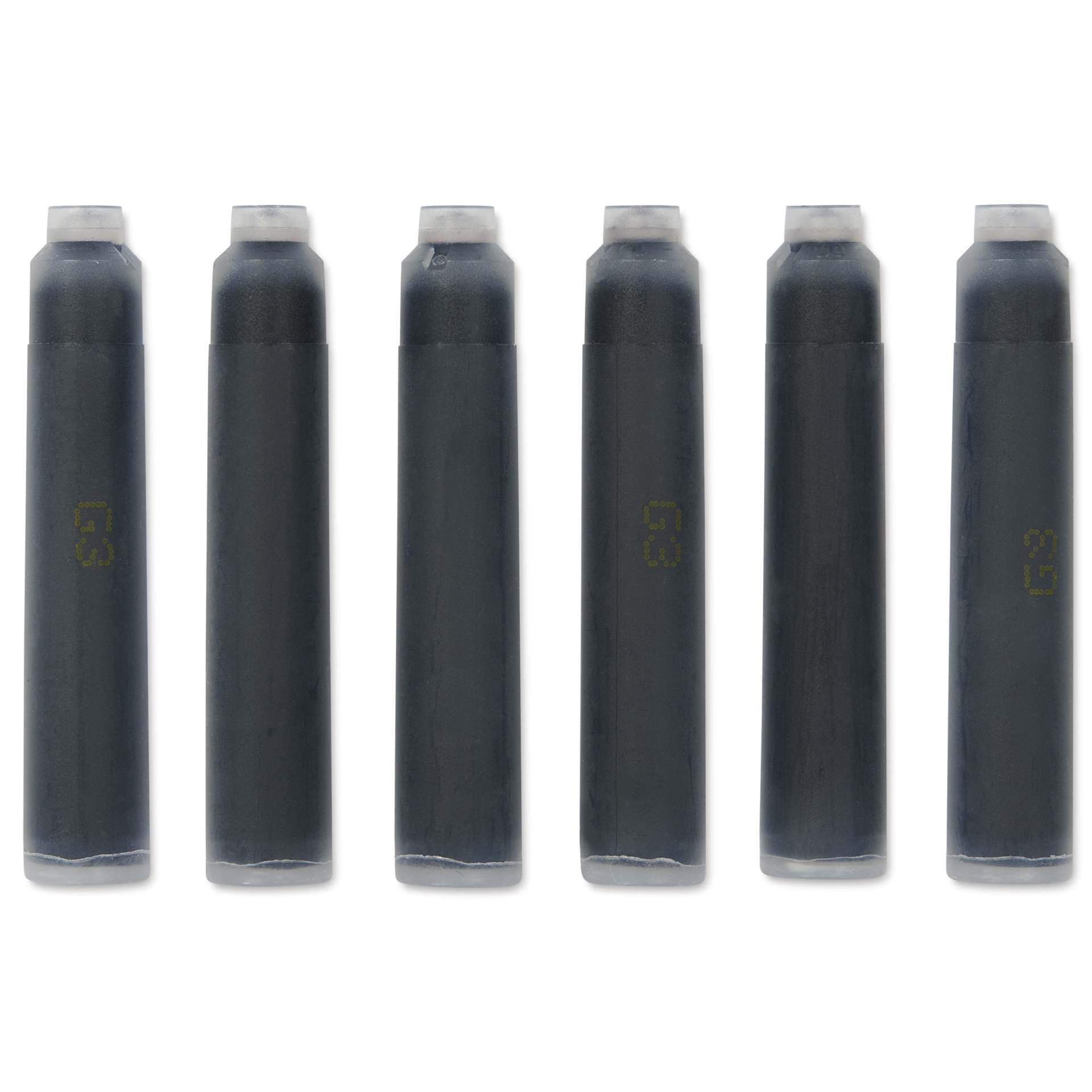 Graf von Faber-Castell Fountain Pen Cartridges - Carbon Black, Pkg of 6
