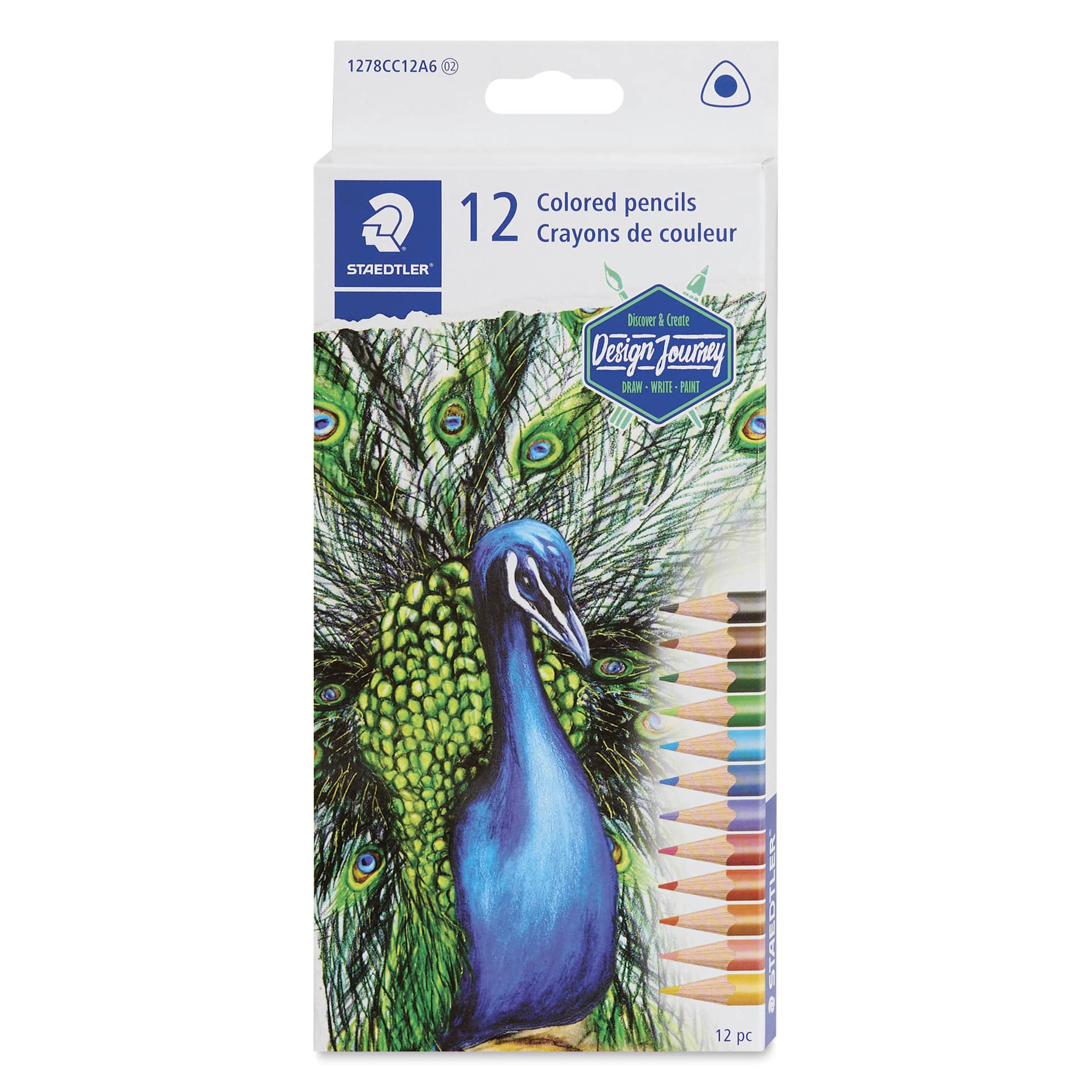 Staedtler Triangular Colored Pencils - Set of 12 - front of packaging