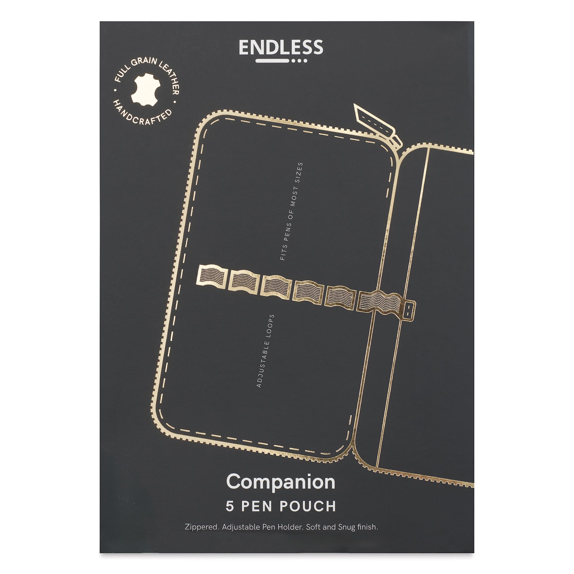 Endless Companion 5 Pen Pouch - Black, front of the packaging