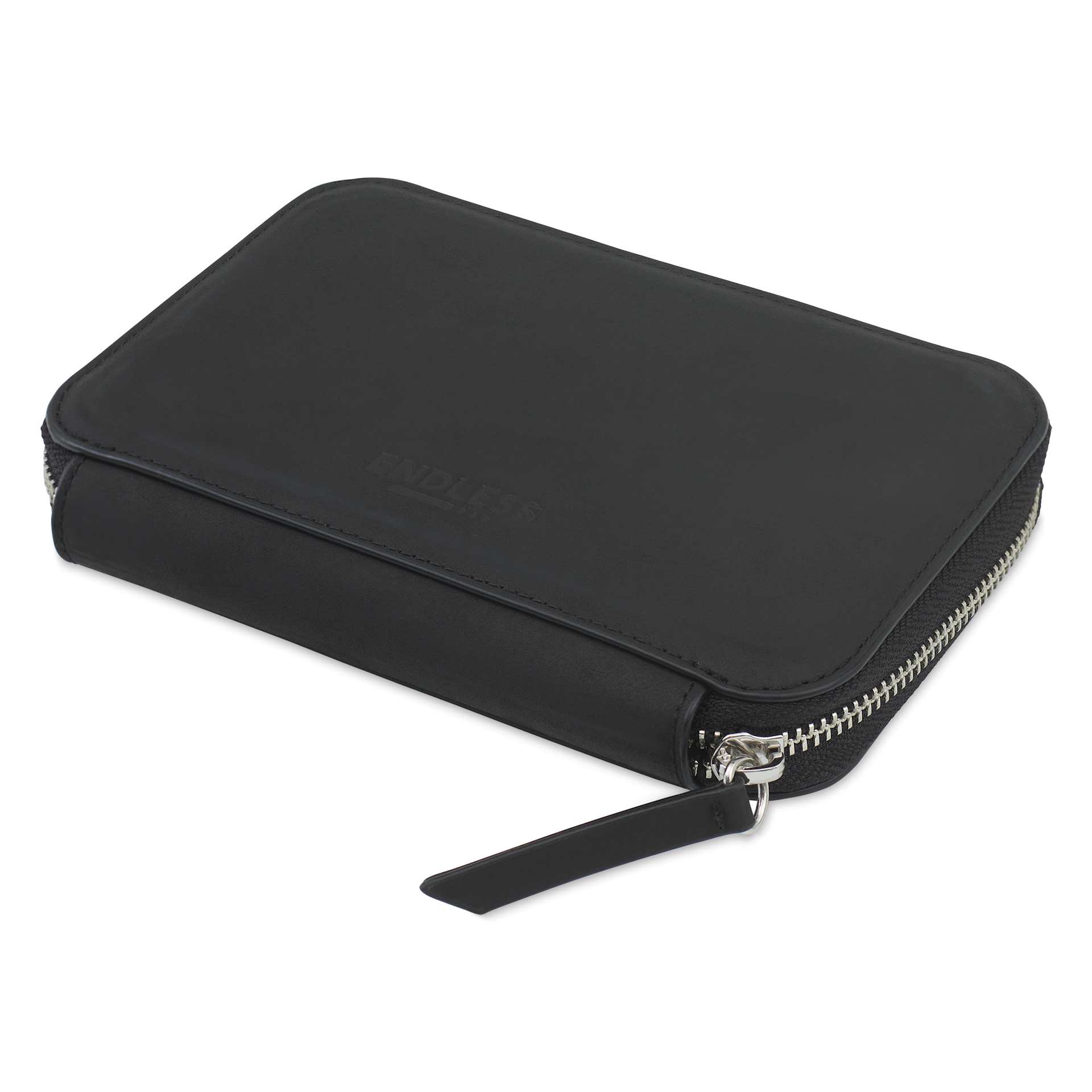 Endless Companion 5 Pen Pouch - Black, pen case laid flat