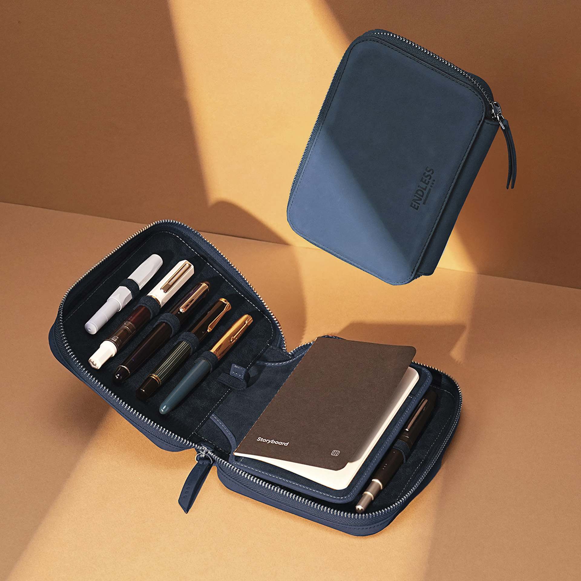 Endless Companion 10 Pen Pouch - Blue, with pens inside (not included)