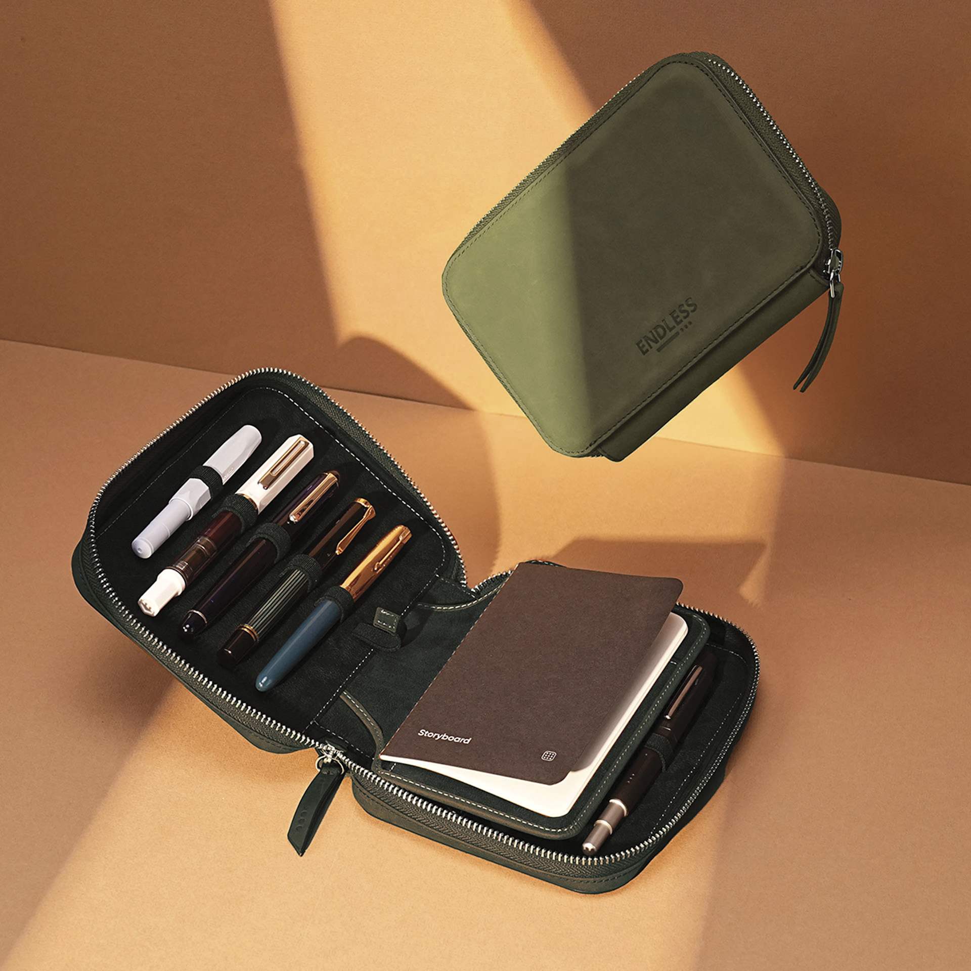 Endless Companion 10 Pen Pouch - Blue, with pens inside (not included)