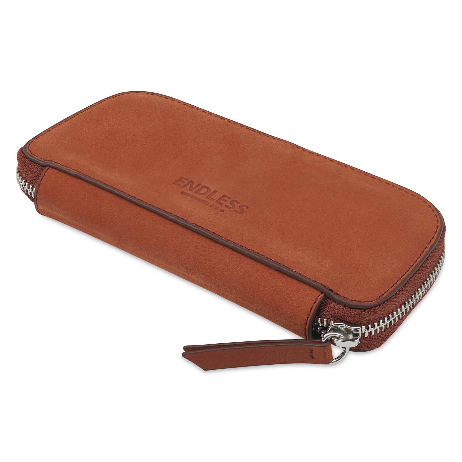 Endless Companion 3 Pen Pouch - Brown, pen case laid flat