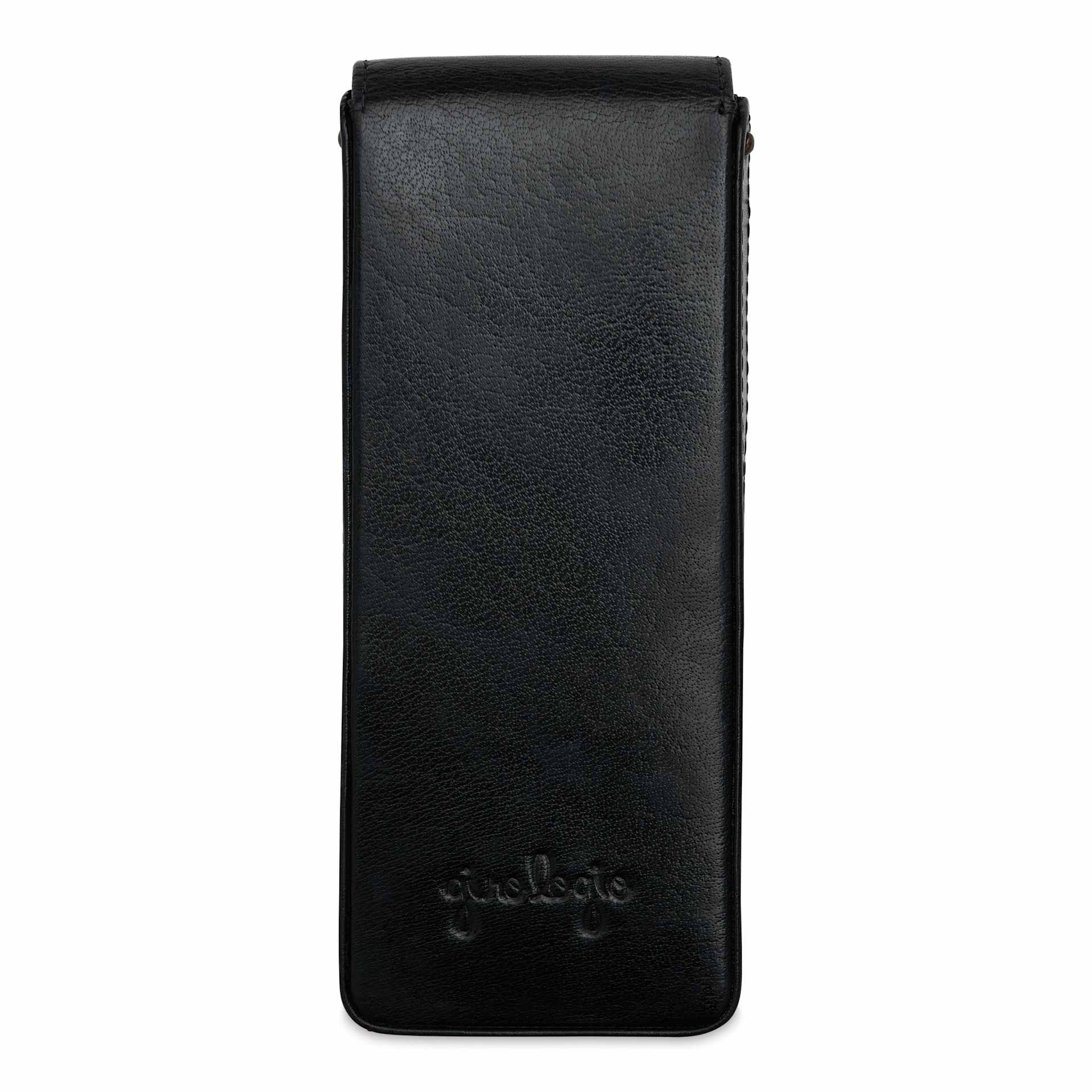 Girologio 3 Leather Pen Case - Black, back of the case