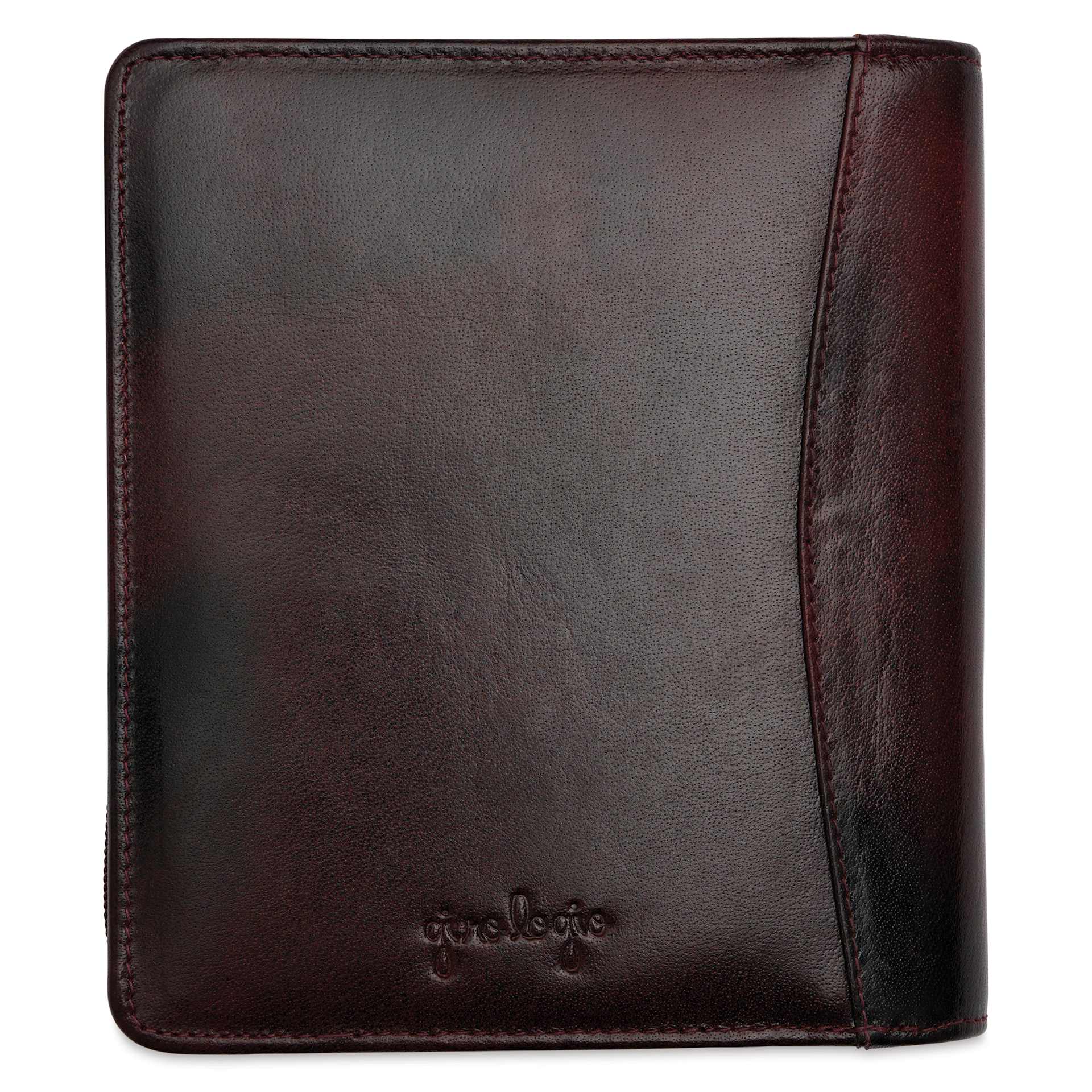 Girologio 12 Leather Pen Zip Case - Oxblood, side