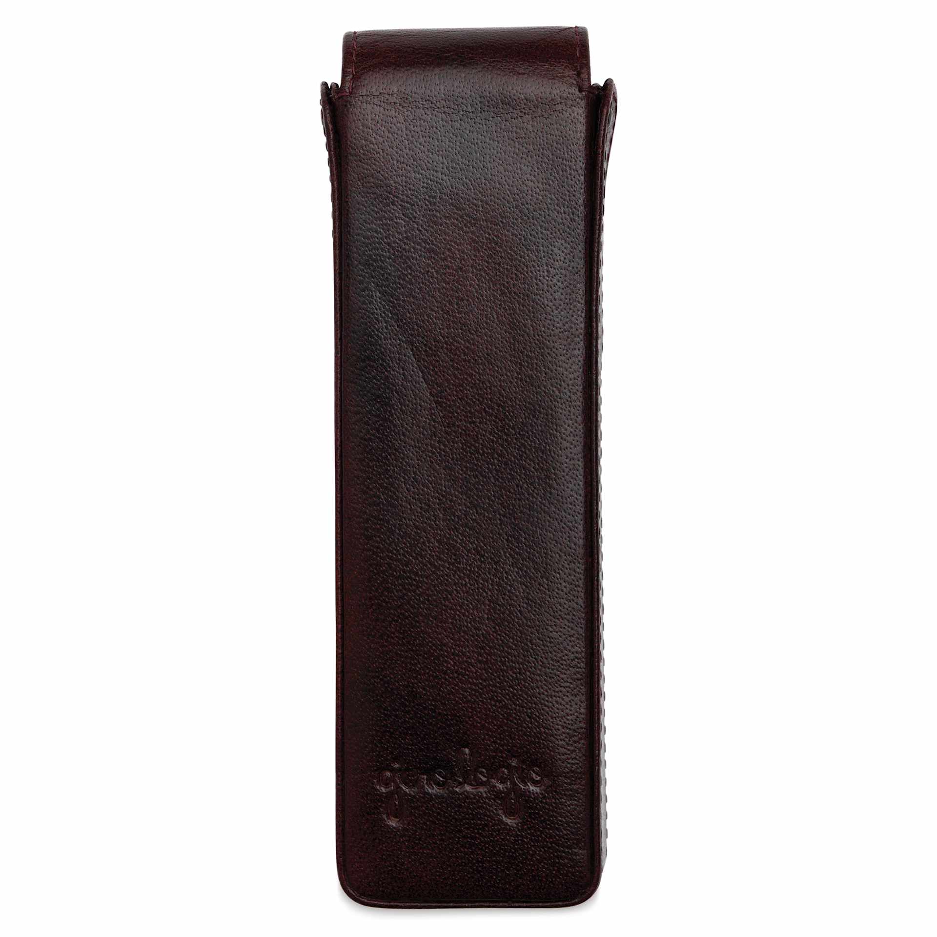 Girologio 2 Leather Pen Case - Oxblood, back