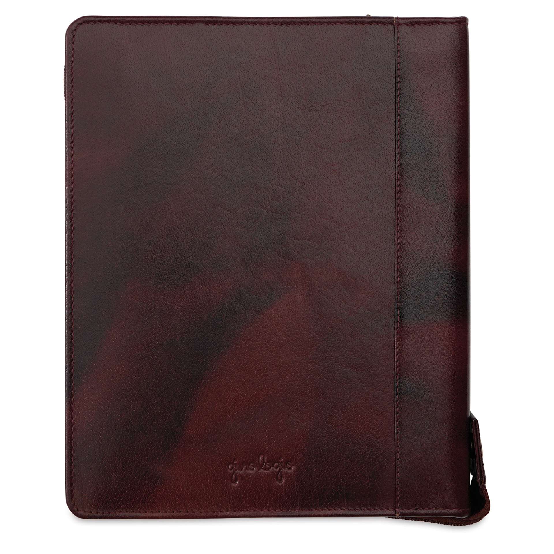 Girologio 24 Pen Leather Zip Case - Oxblood, 7.1" x 8.9"