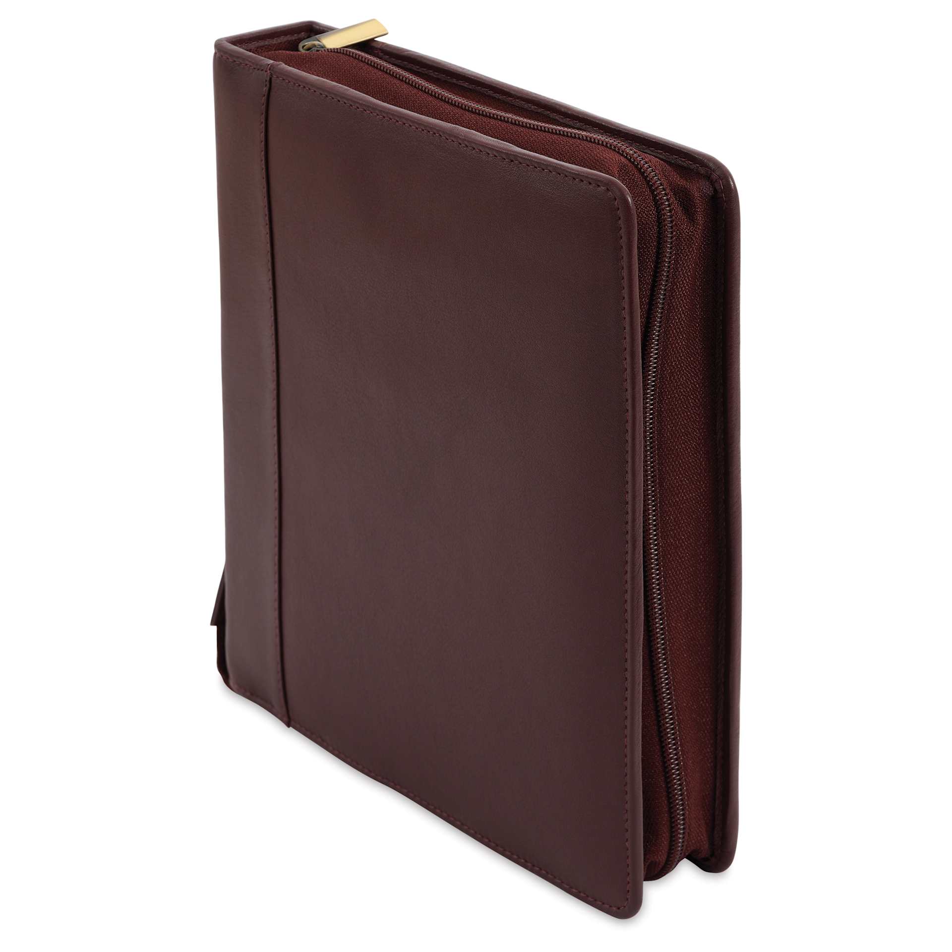 Girologio 24 Pen Leather Zip Case - Antique Brown, 7.1" x 8.9"
