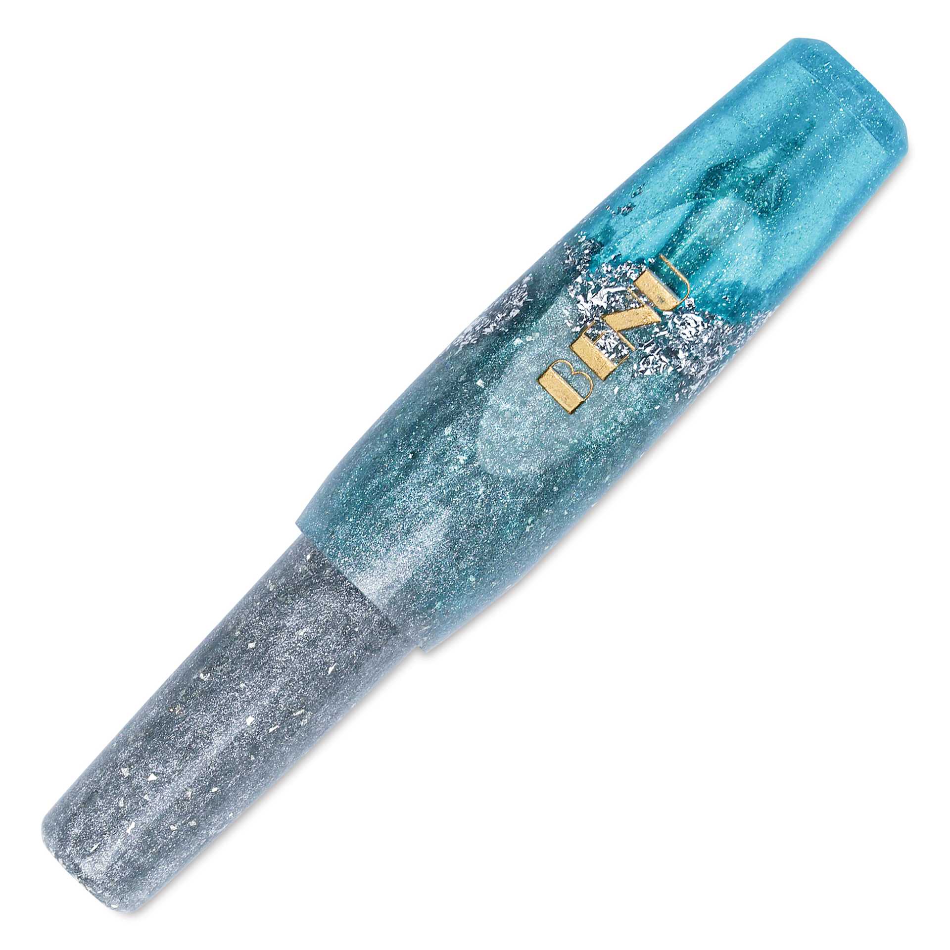 Benu Pixie Fountain Pen - Aqua Glow, cap on