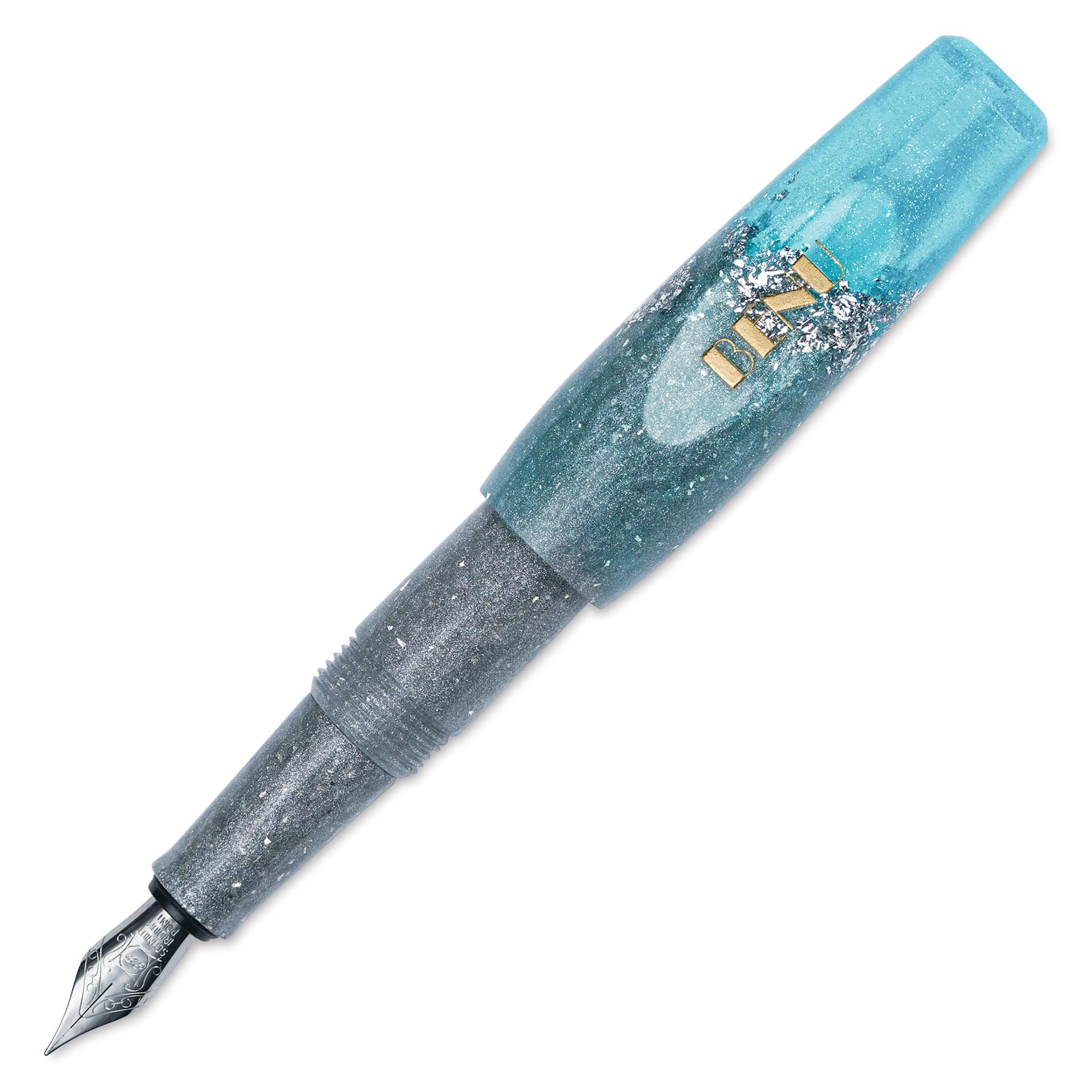 Benu Pixie Fountain Pen - Aqua Glow (image may show a different size nib)