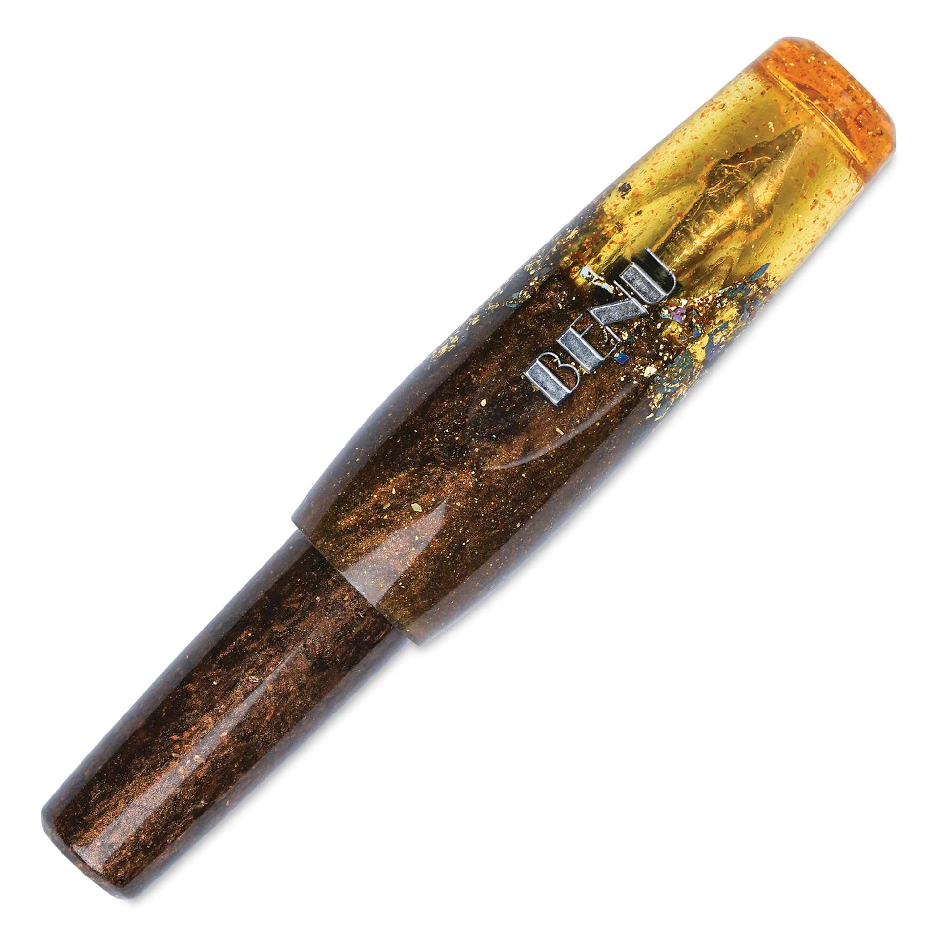 Benu Pixie Fountain Pen - Honey Bronze, cap on (image may show a different size nib)