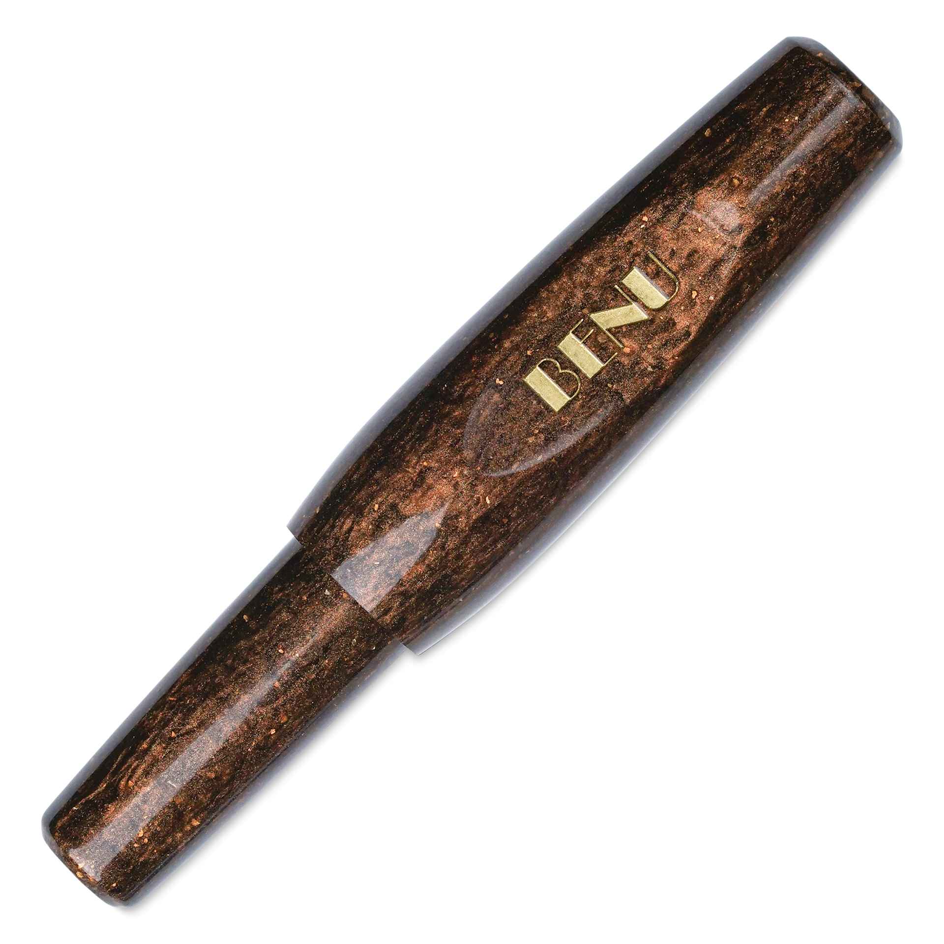 Benu Pixie Fountain Pen - Coffee Brown, cap on (image may show a different size nib)