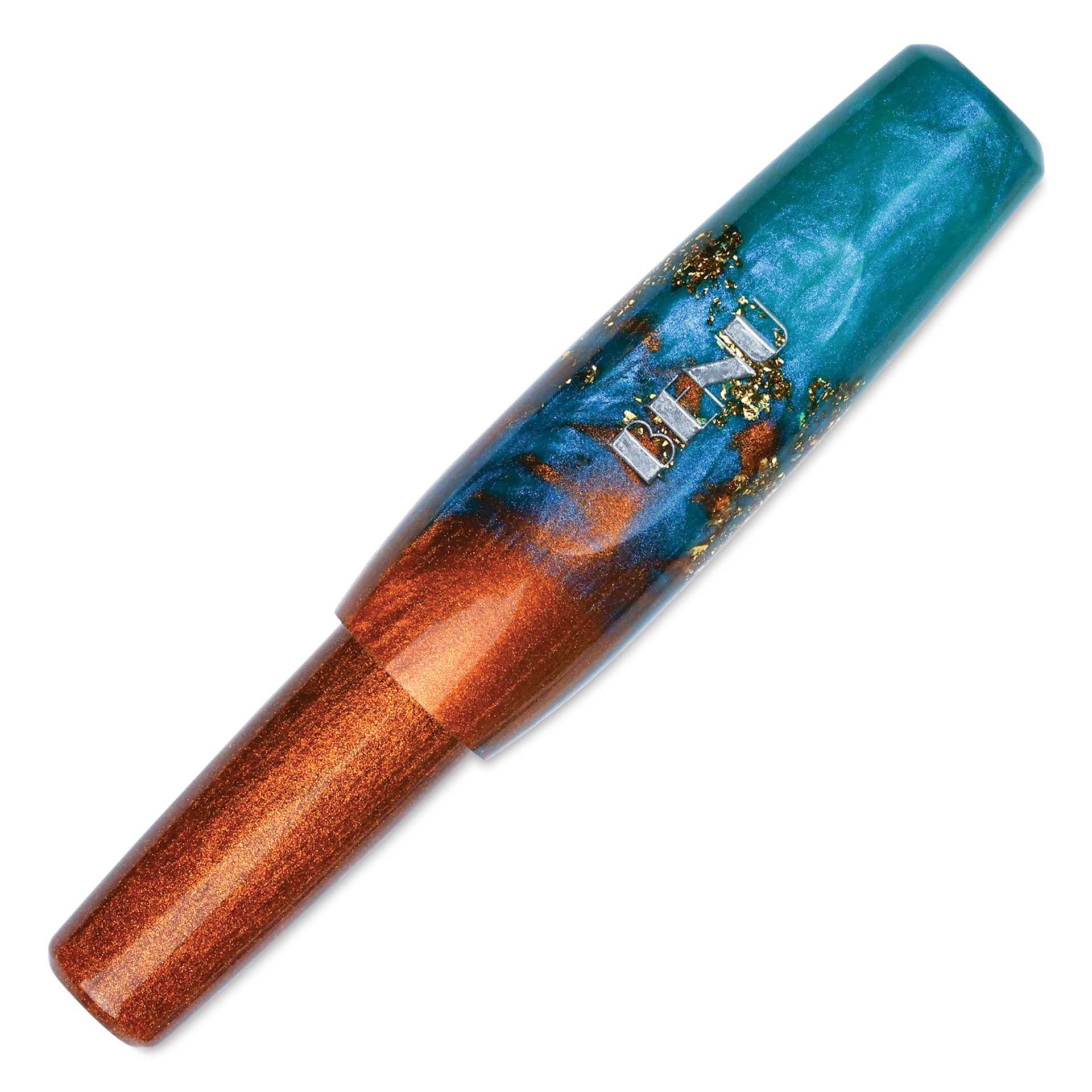 Benu Pixie Fountain Pen - Aurora Gold, cap on (image may show a different size nib)