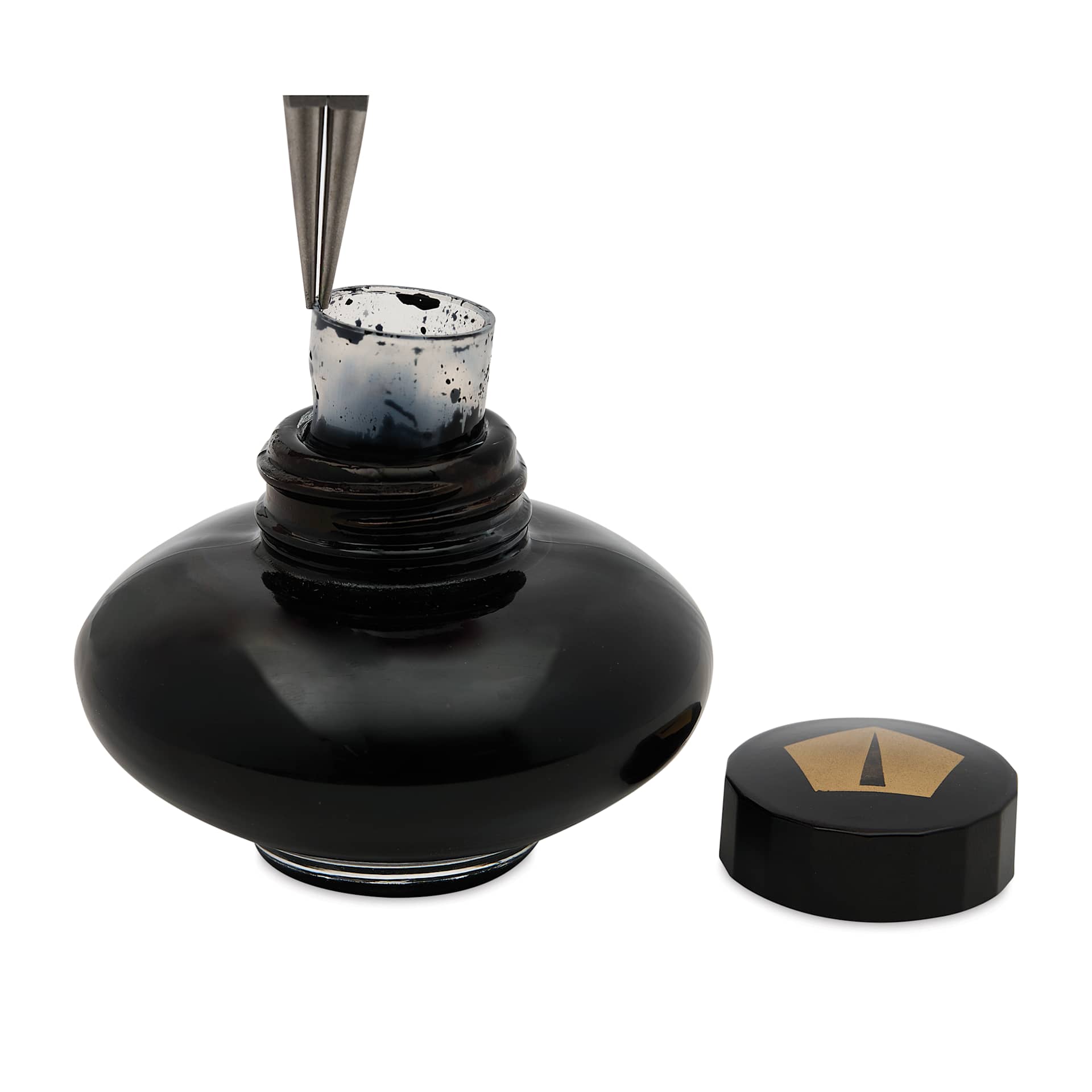 Pilot Namiki Fountain Pen Ink - Black, 60 ml, bottle open