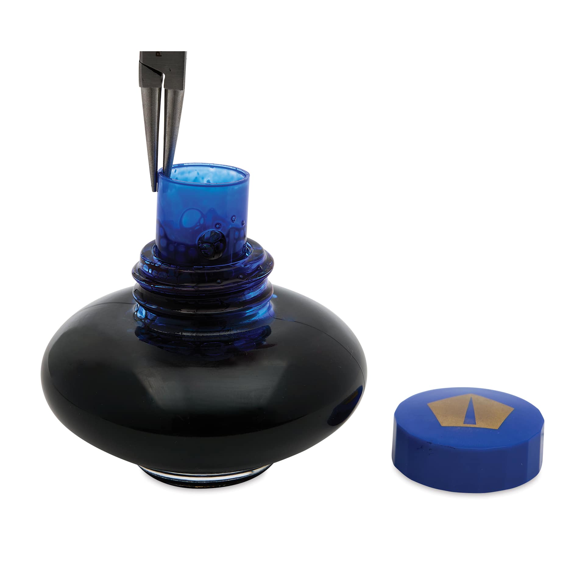 Pilot Namiki Fountain Pen Ink - Blue, 60 ml, bottle open