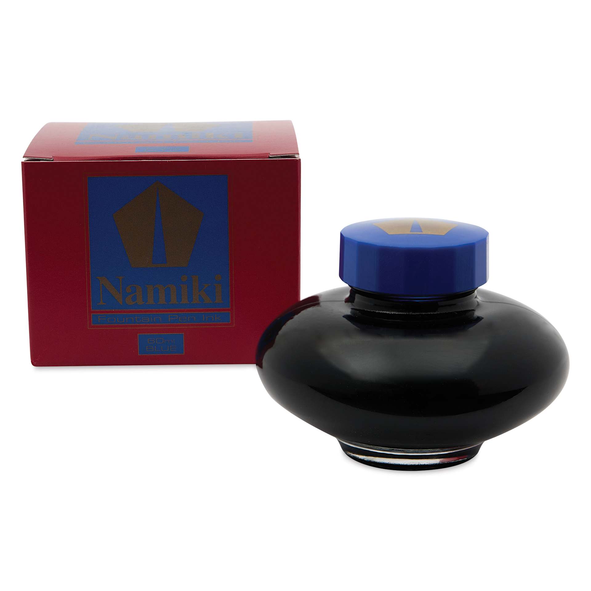 Pilot Namiki Fountain Pen Ink - Blue, 60 ml, packaging and bottle