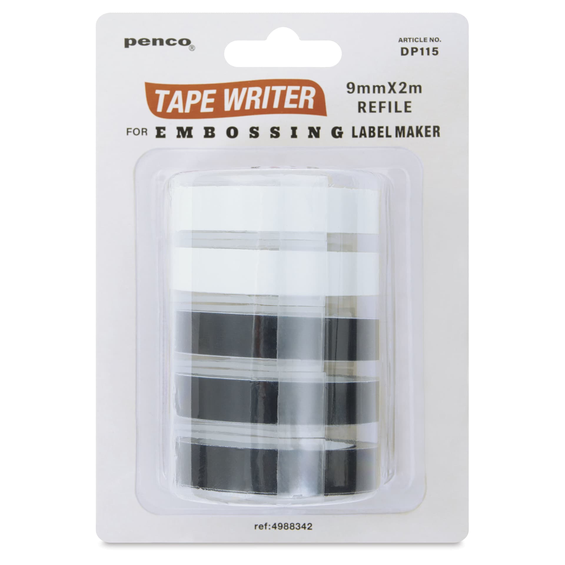 Penco Tape Writer - Embossing Label Maker Refill, Pkg of 4, front of packaging