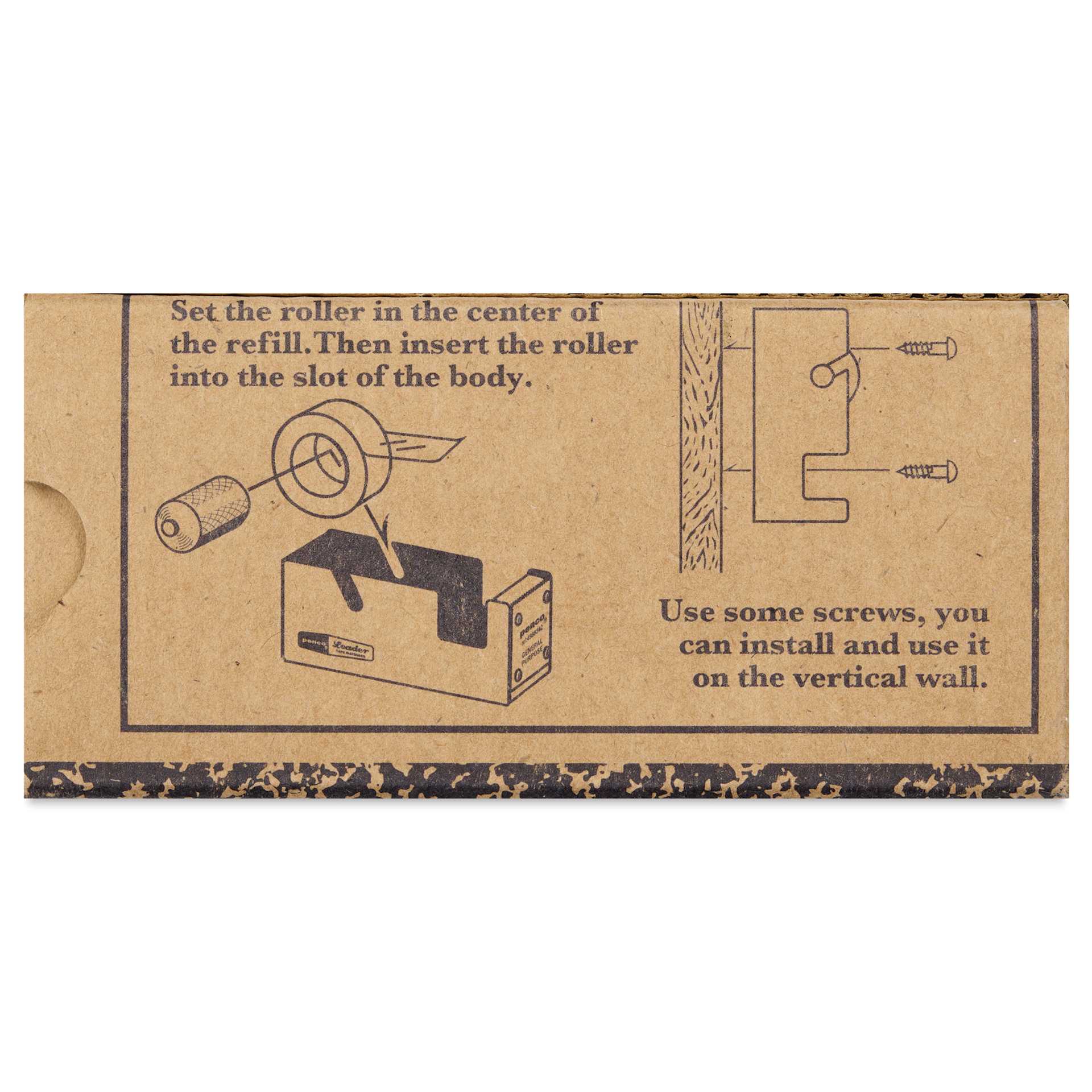 Penco Steel Tape Dispenser - Small, back of packaging