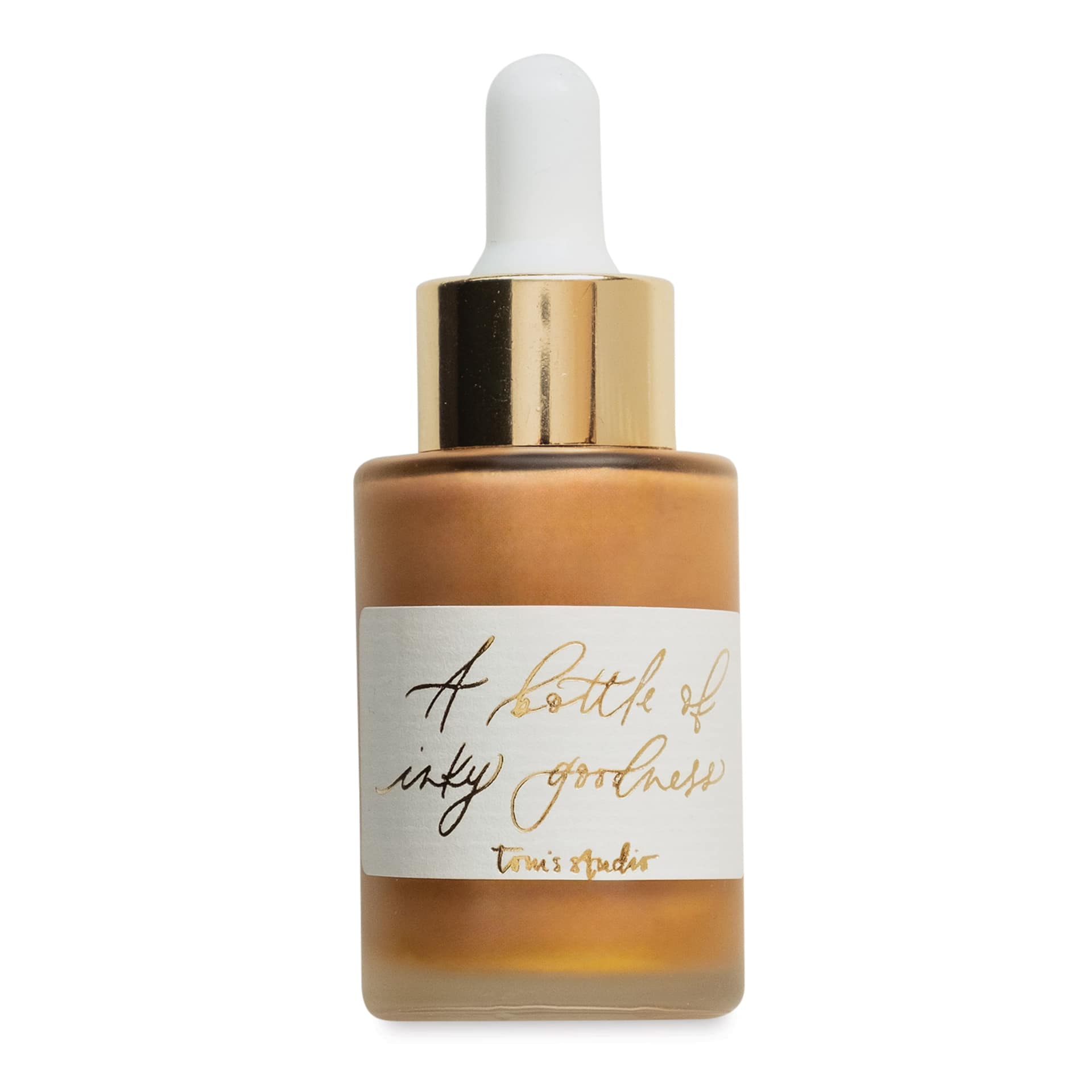 Tom's Studio Calligraphy Ink - Gold, 30 ml bottle