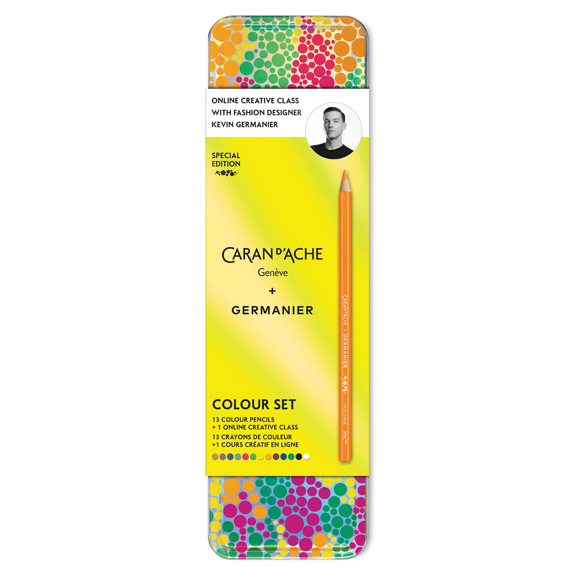 Caran d'Ache Germanier Creative Color Pencils - Limited Edition, Set of 13, packaging label