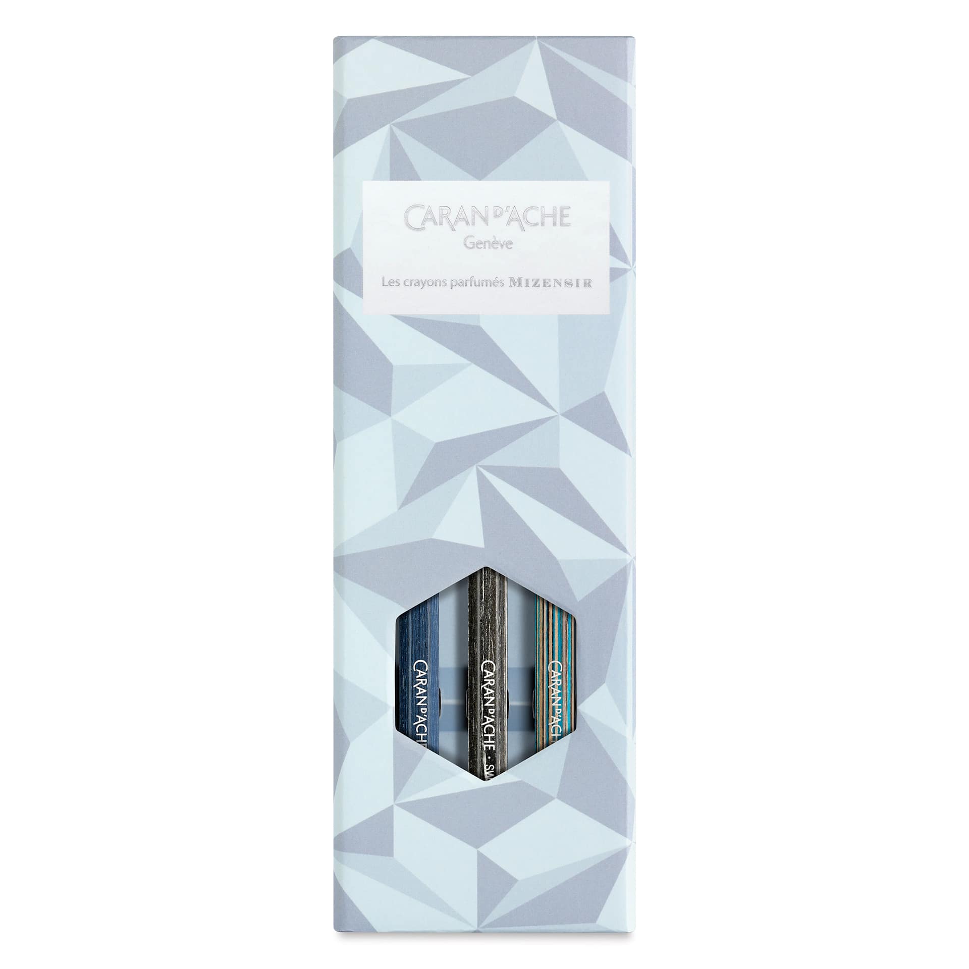 Caran d’Ache Alpine Frost Special Edition Perfume Graphite Pencil Set, front of closed packaging