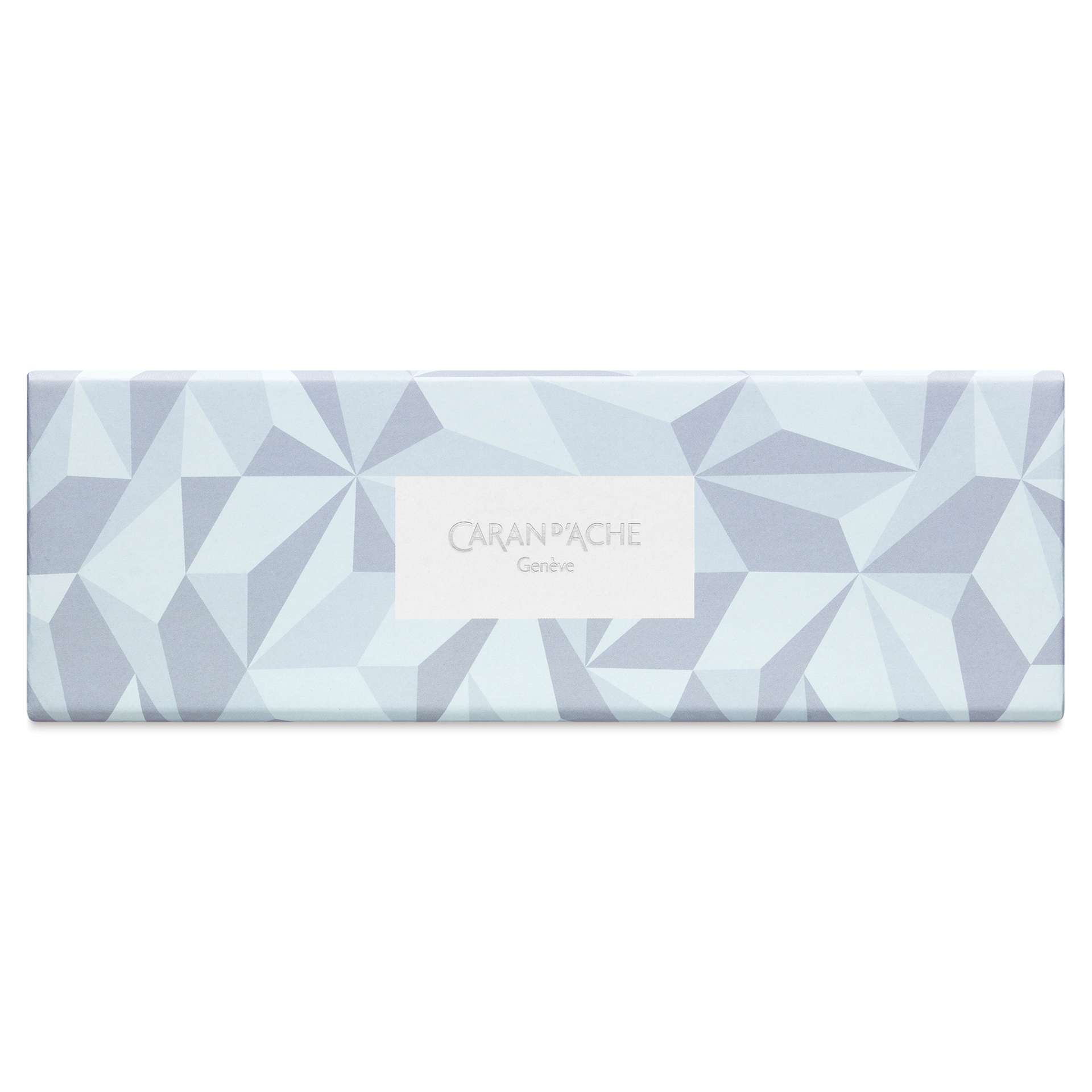 Caran d’Ache Alpine Frost Special Edition 849 Ballpoint Pen - White, packaging from above