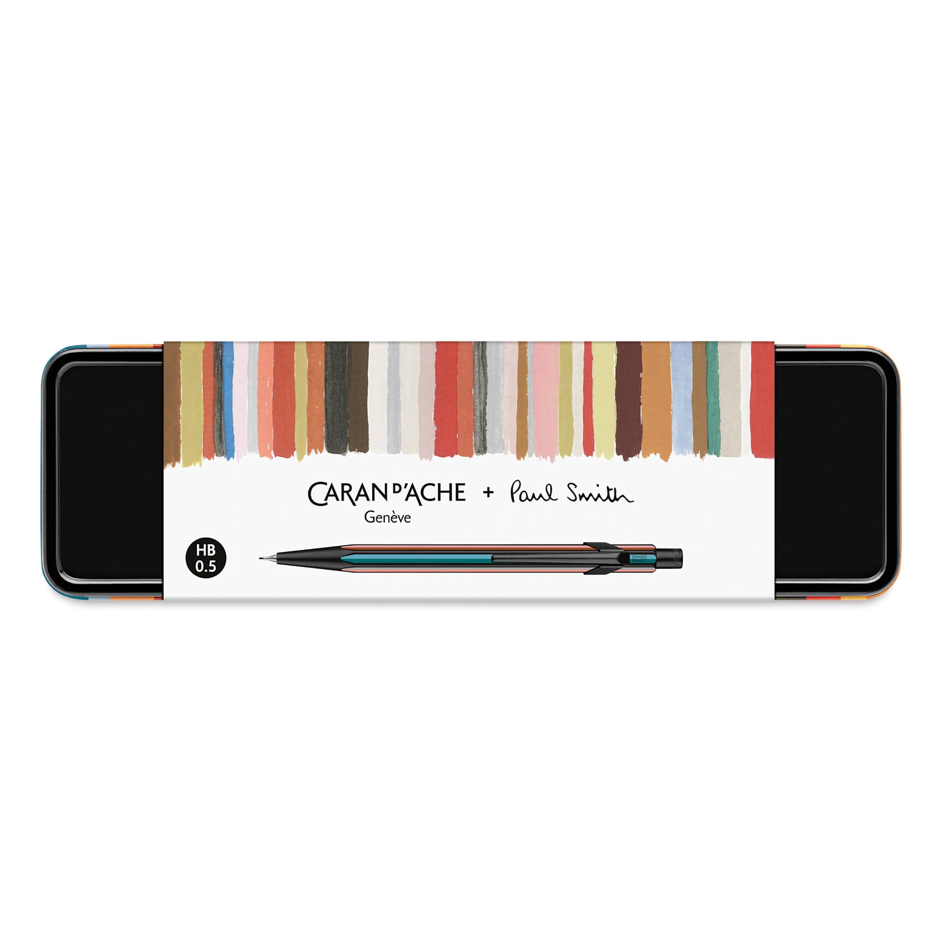 Caran d'Ache Paul Smith Special Edition 849 Mechanical Pencil - Satin Black, 0.5 mm, packaging with label