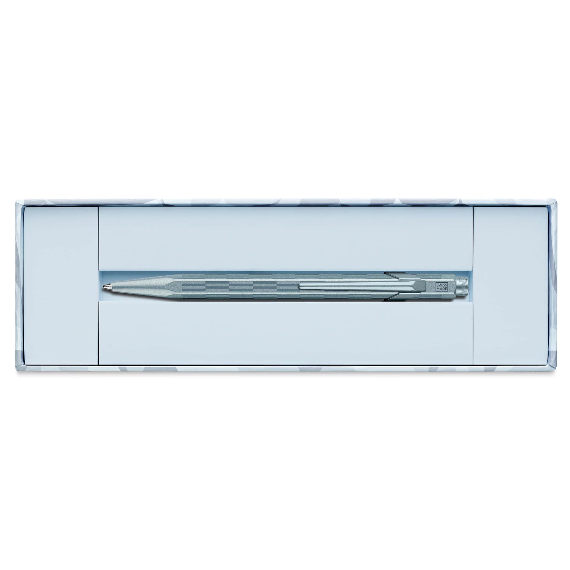 Caran d’Ache Alpine Frost Special Edition 849 Ballpoint Pen - Blue, open box with pen