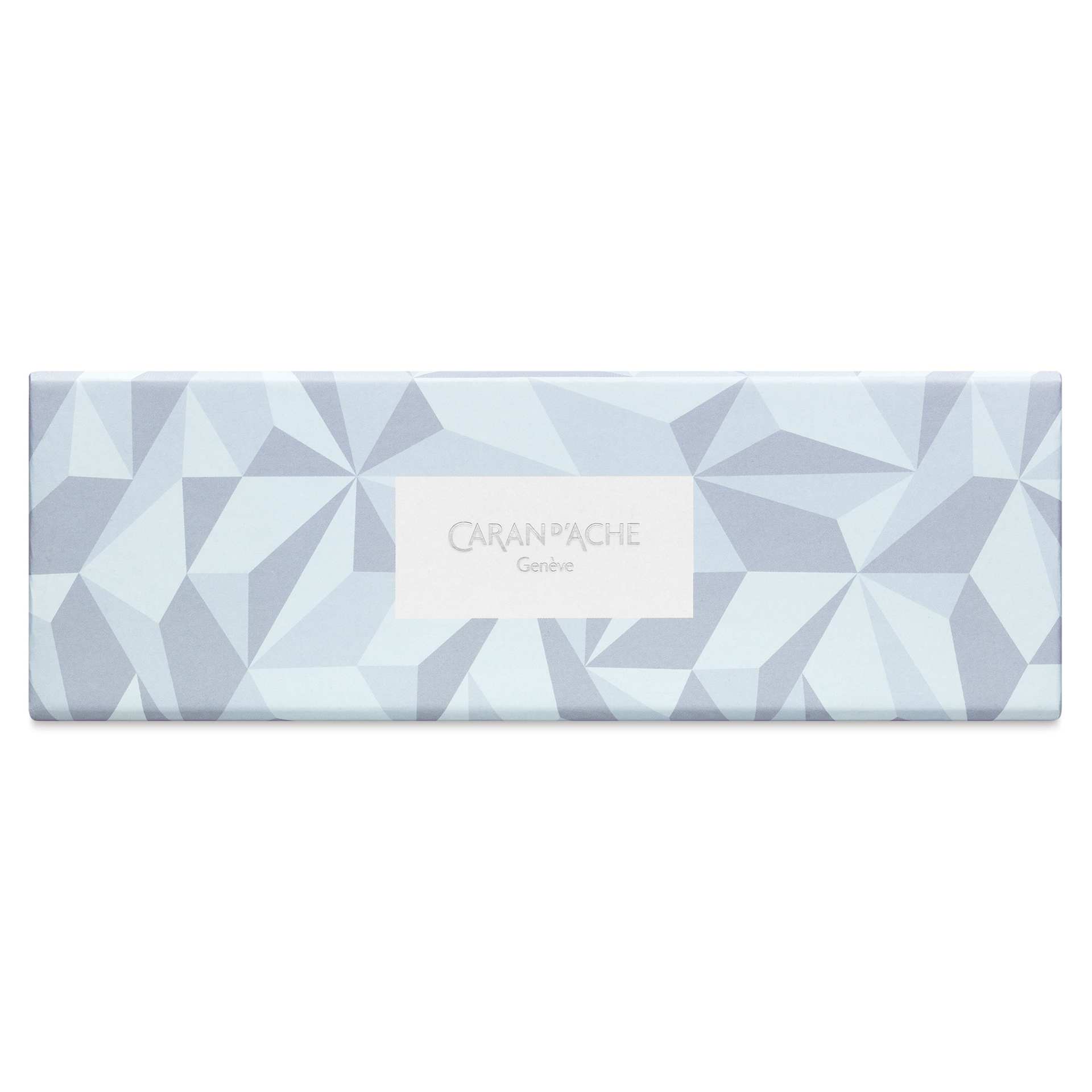 Caran d’Ache Alpine Frost Special Edition 849 Ballpoint Pen - Blue, packaging from above