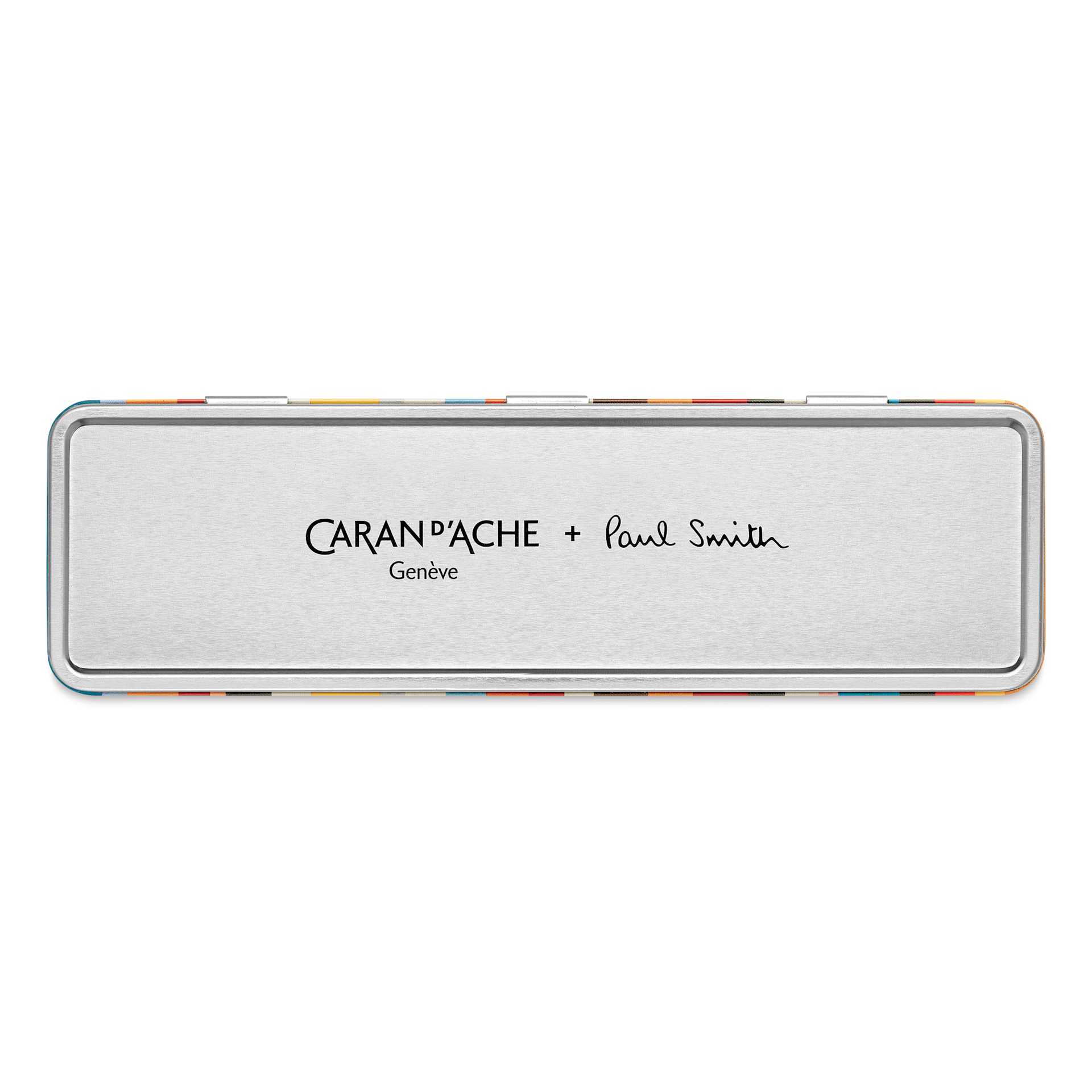 Caran d'Ache Special Edition No. 5 Paul Smith 849 Ballpoint Pen - Silver, front of packaging