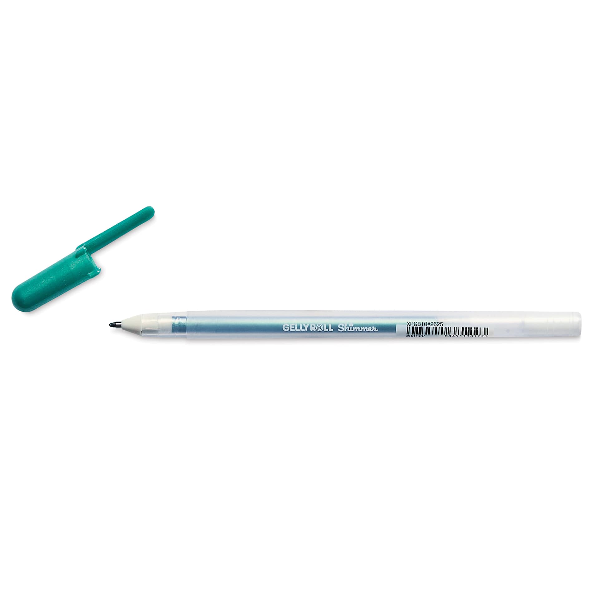 Sakura Gelly Roll Shimmer Pen - Aqua Green, cap off