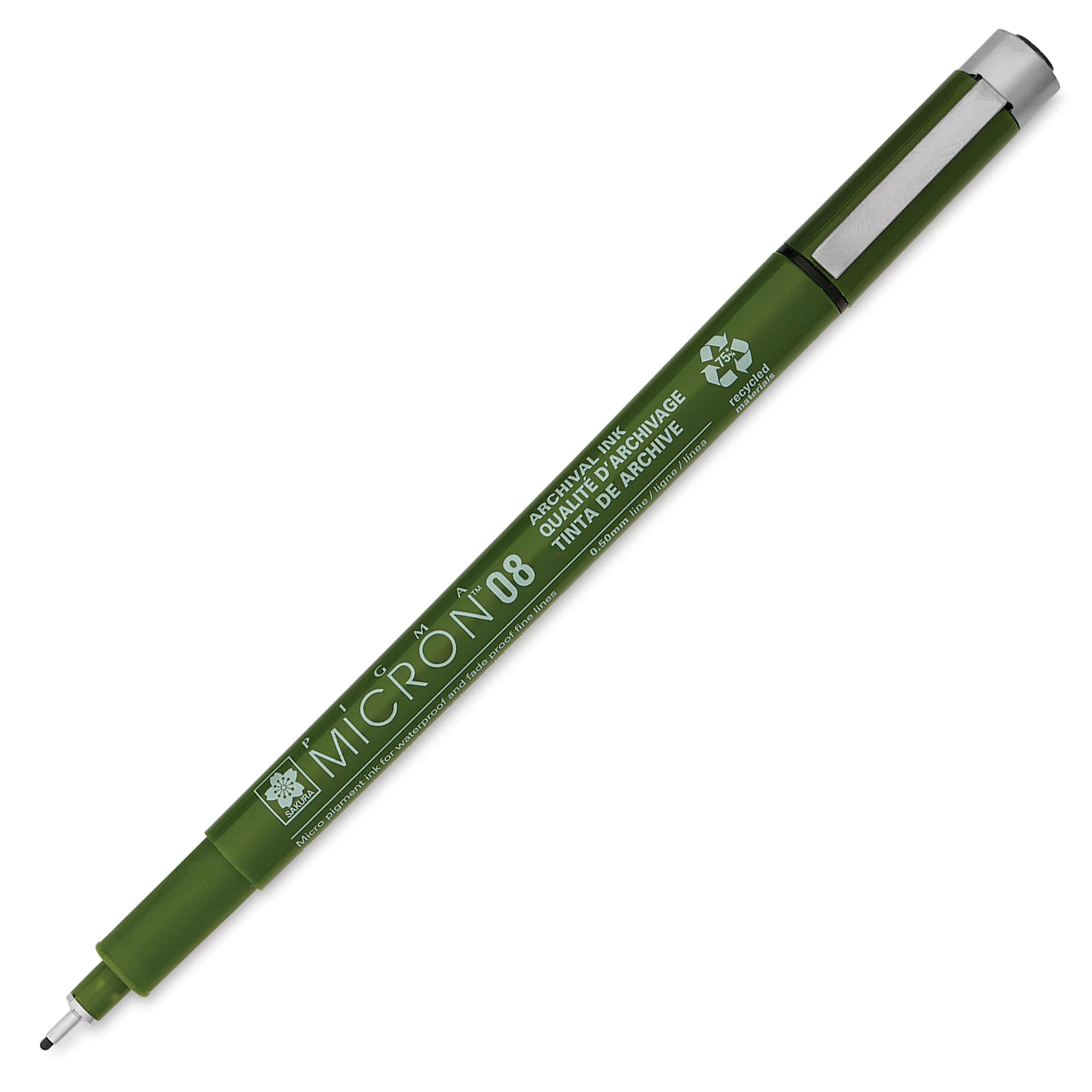 Sakura Pigma Micron Eco Pen - Black, 08, uncapped
