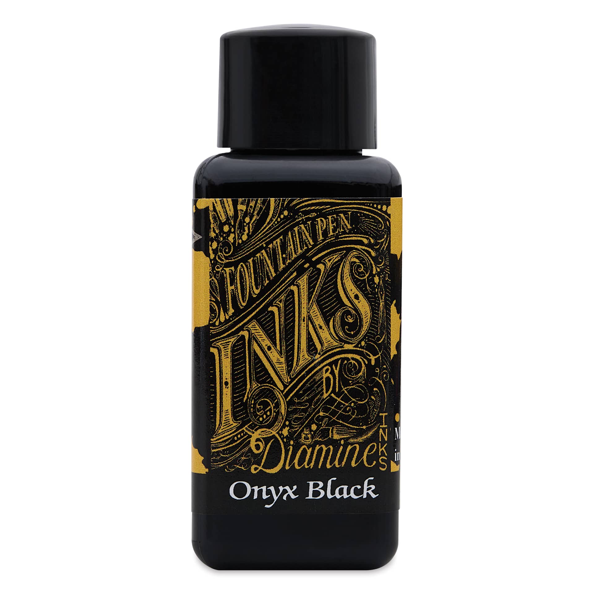 Diamine Fountain Pen Ink - Onyx Black, 30 ml