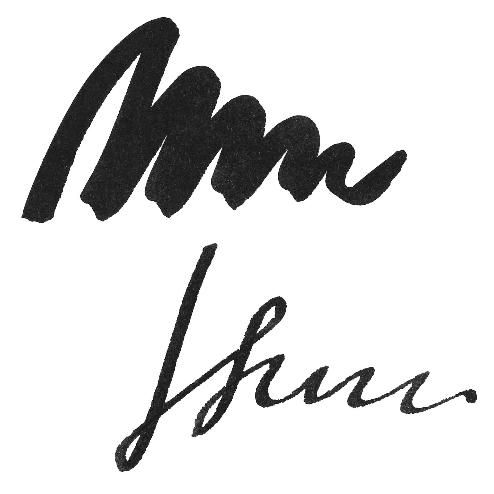 Diamine Fountain Pen Ink - Onyx Black, 30 ml swatch