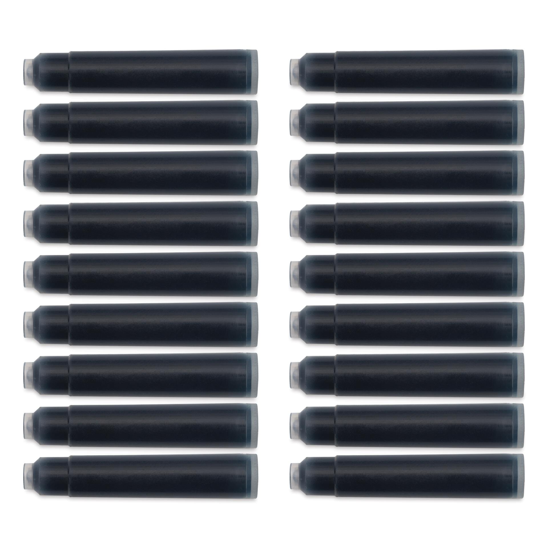 Diamine Ink Cartridges - Pkg of 18, Jet Black, contents