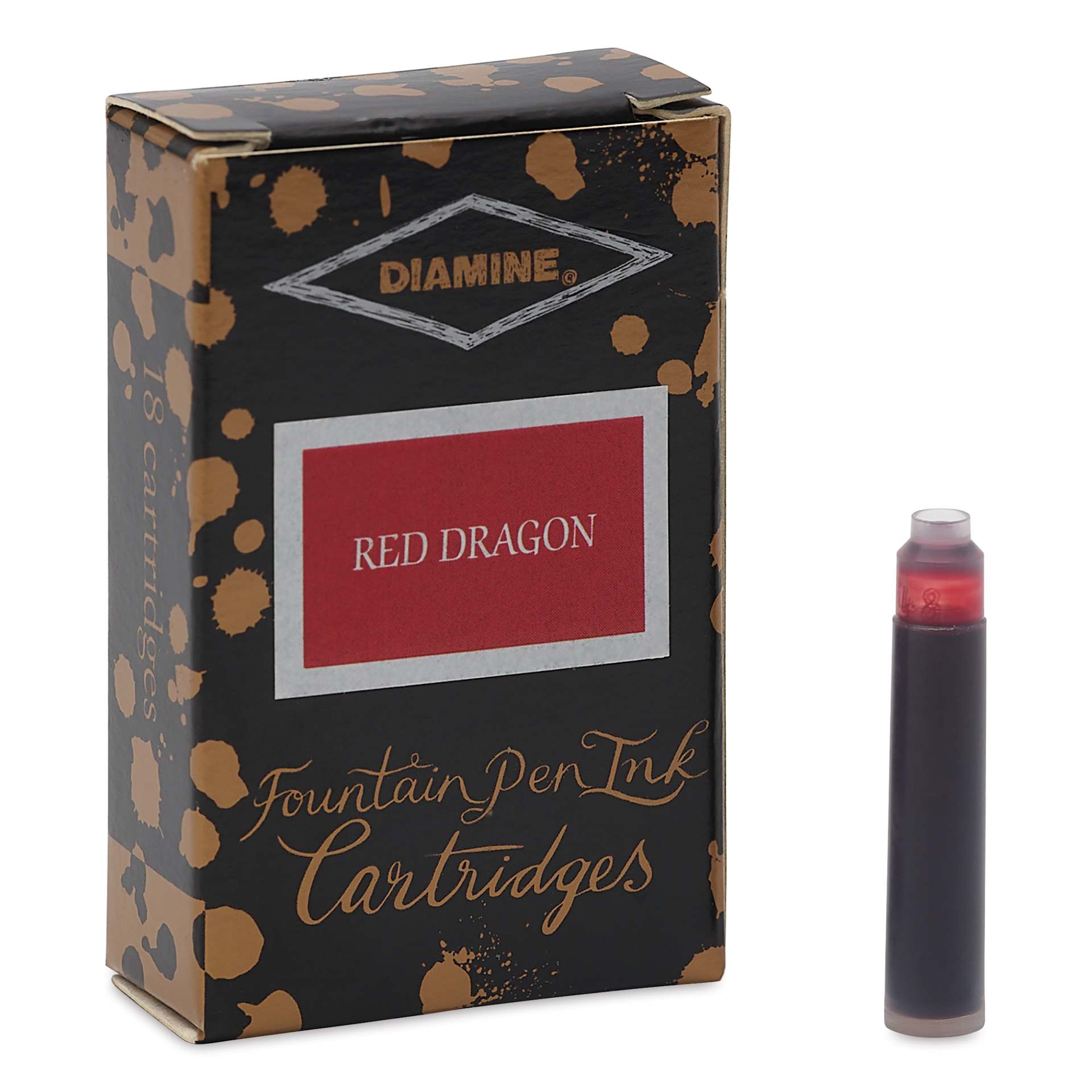 Diamine Ink Cartridges - Pkg of 18, Red Dragon