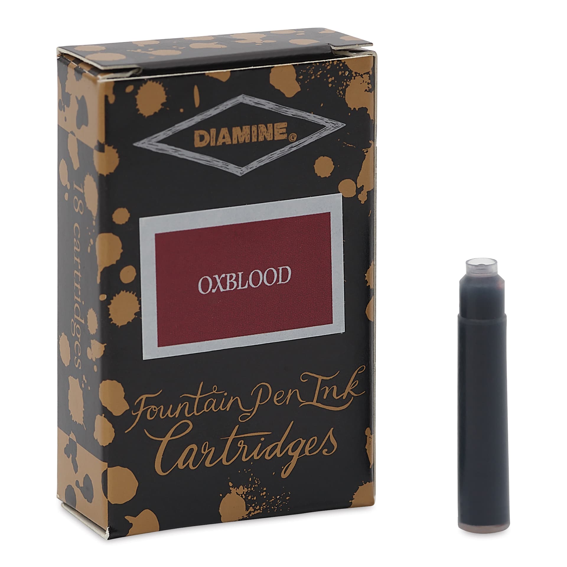 Diamine Ink Cartridges - Pkg of 18, Oxblood