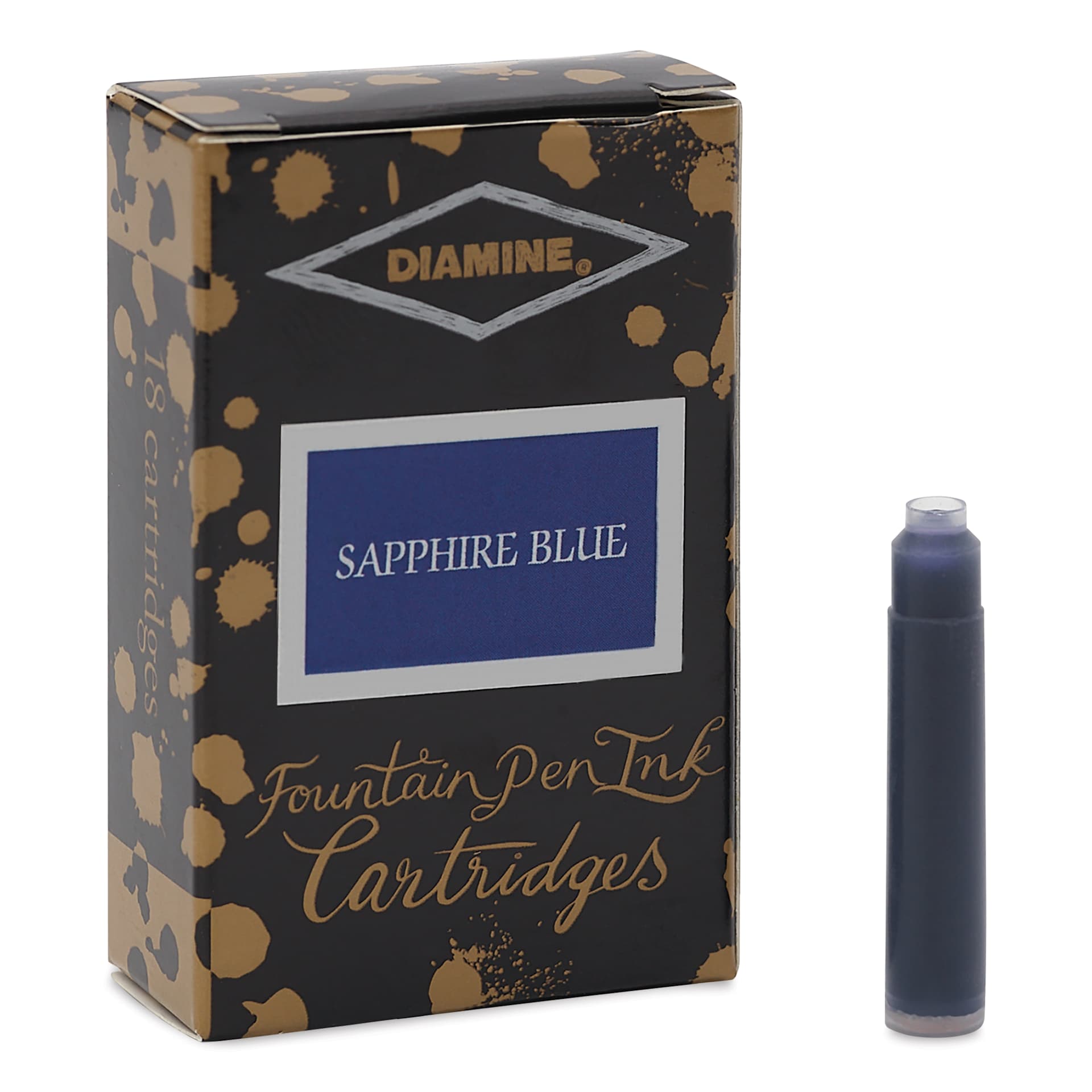 Diamine Ink Cartridges - Pkg of 18, Sapphire Blue