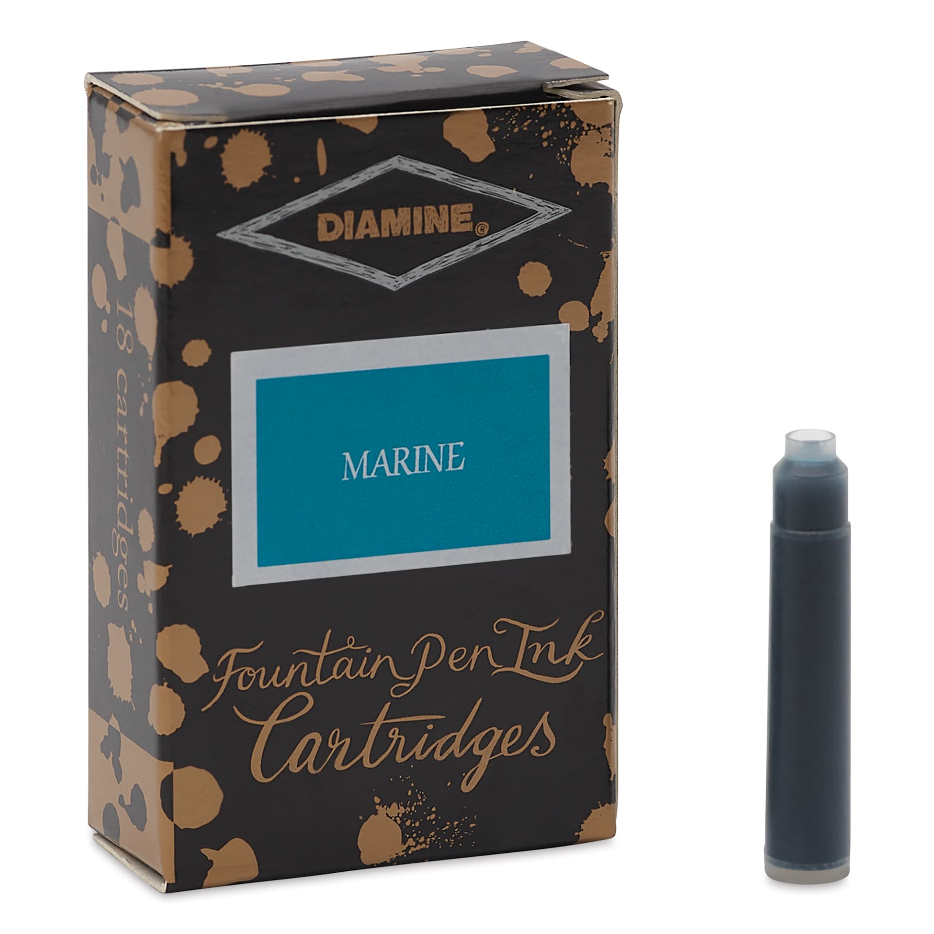 Diamine Ink Cartridges - Pkg of 18, Marine