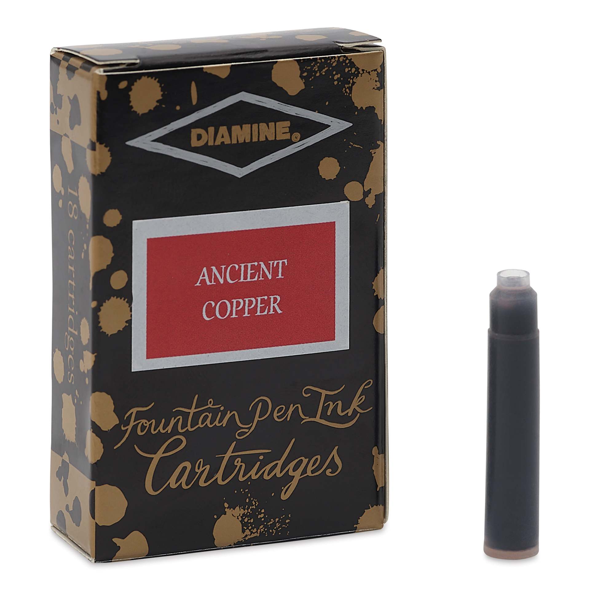 Diamine Ink Cartridges - Pkg of 18, Ancient Copper