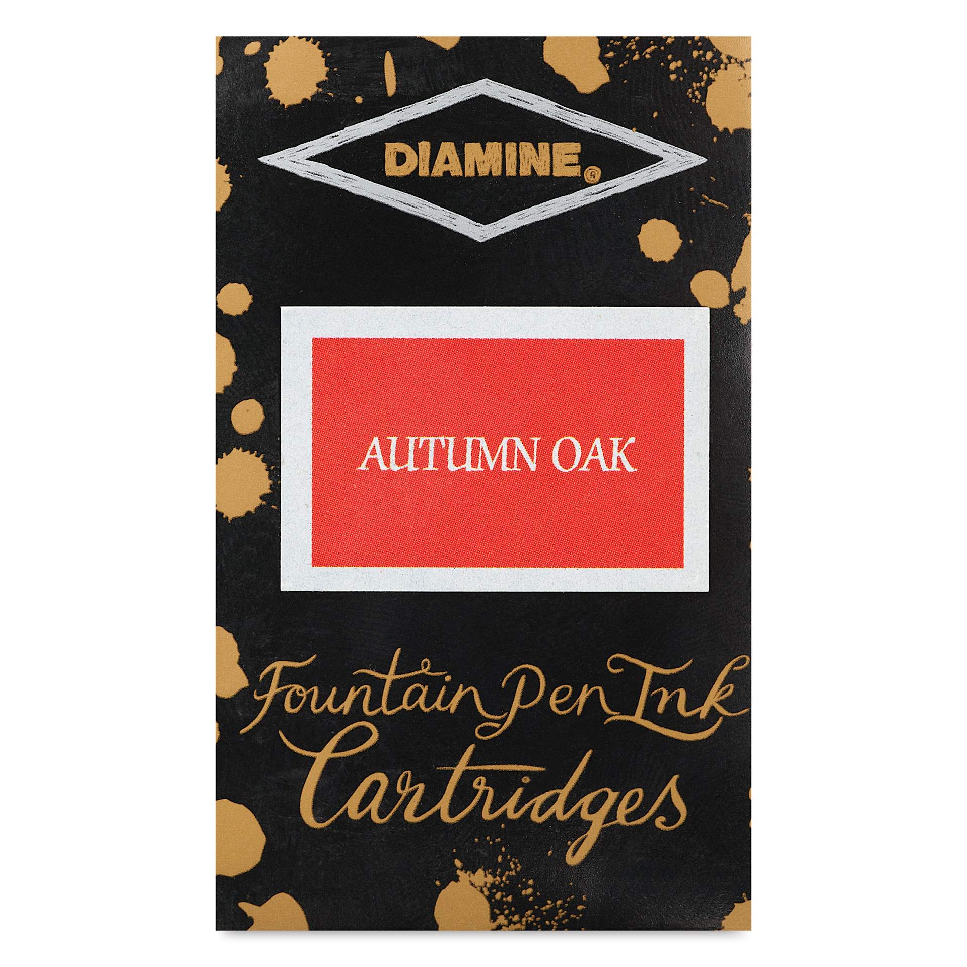 Diamine Ink Cartridges - Pkg of 18, Autumn Oak, front of packaging