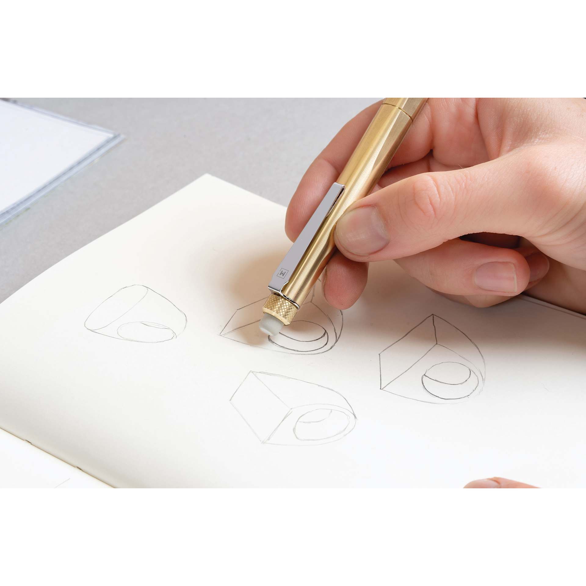 Makers Cabinet Ferrule Pencil Holder Set, eraser