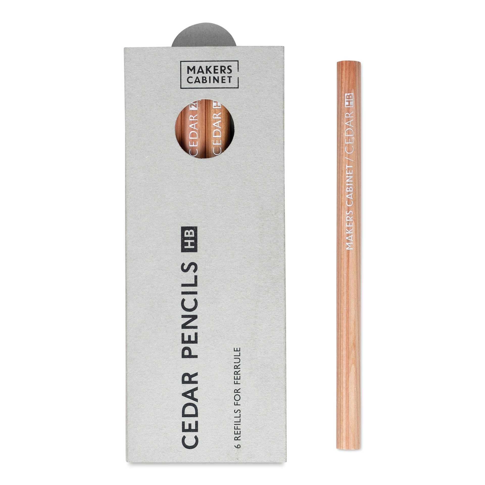 Makers Cabinet Cedar Pencils - Pkg of 6, HB
