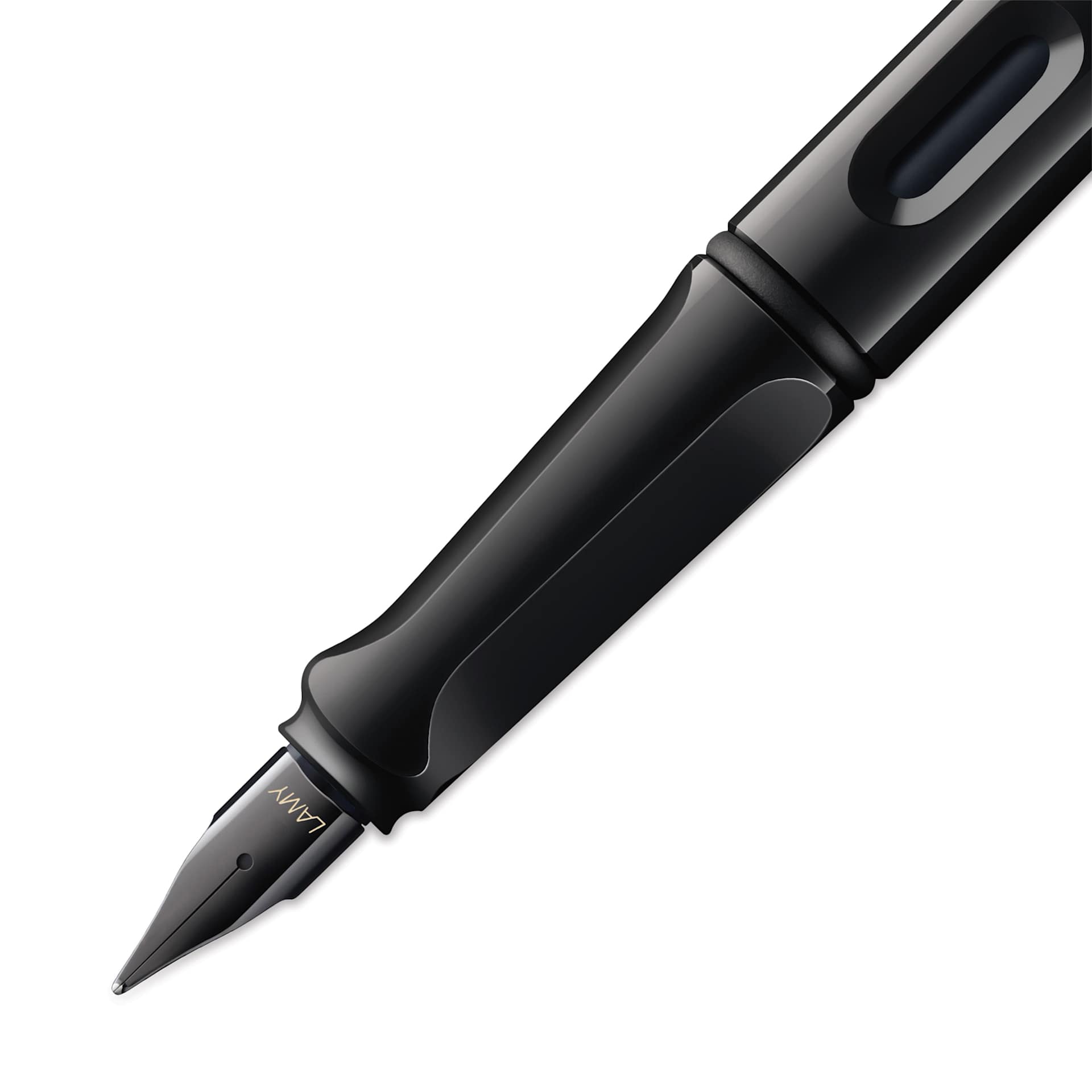 Lamy Safari Multi Ring Fountain Pen Set - Black, Extra Fine Nib, close-up