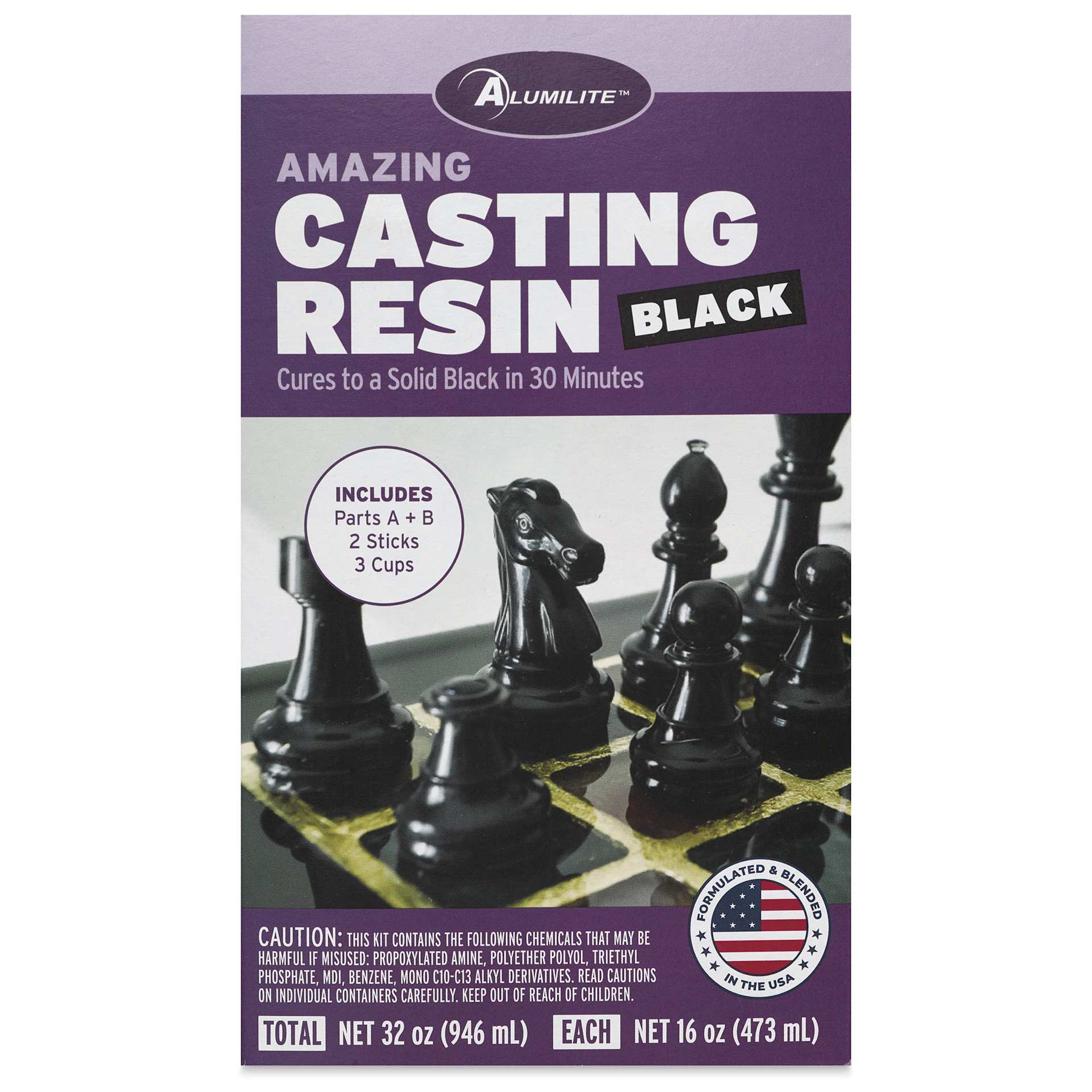 Alumilite Amazing Casting Resin - 32 oz, Black - front of packaging