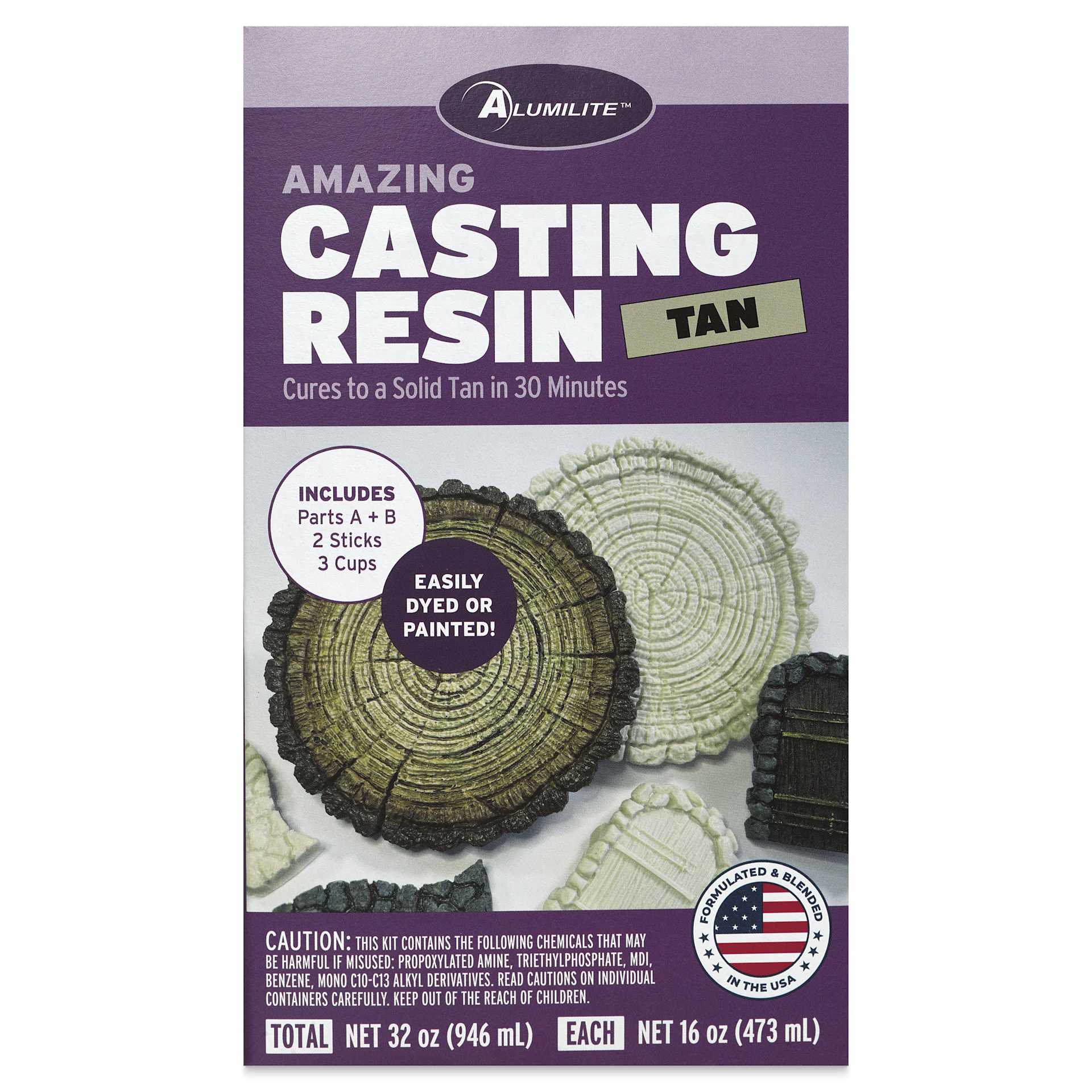 Alumilite Amazing Casting Resin - 32 oz, Tan - front of packaging