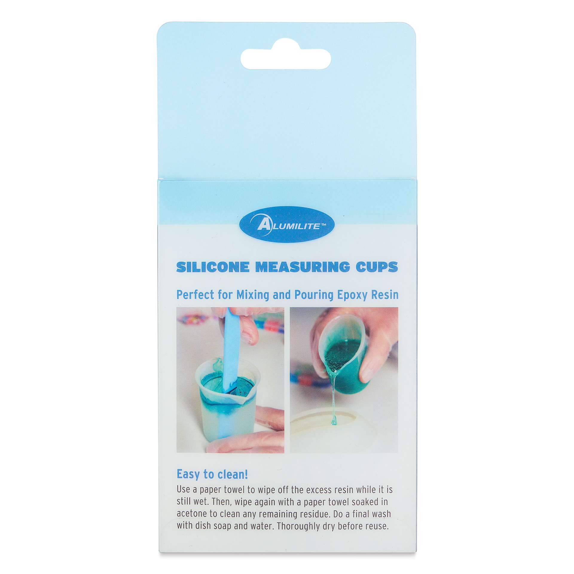 Alumilite Silicone Measuring Cups - Pkg of 4 - back of packaging